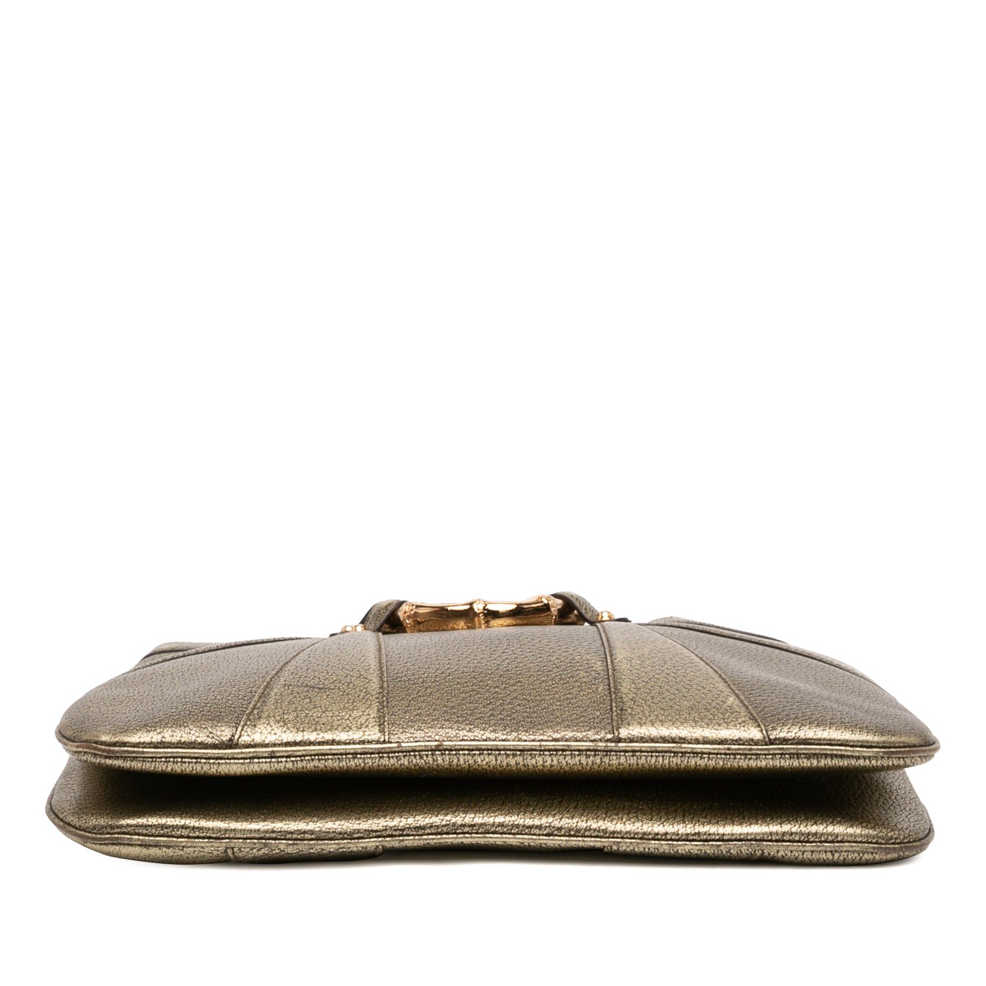 Gucci Metallic Calfskin Bamboo Ring Chain Shoulder Bag Size ONE SIZE - 3 Thumbnail