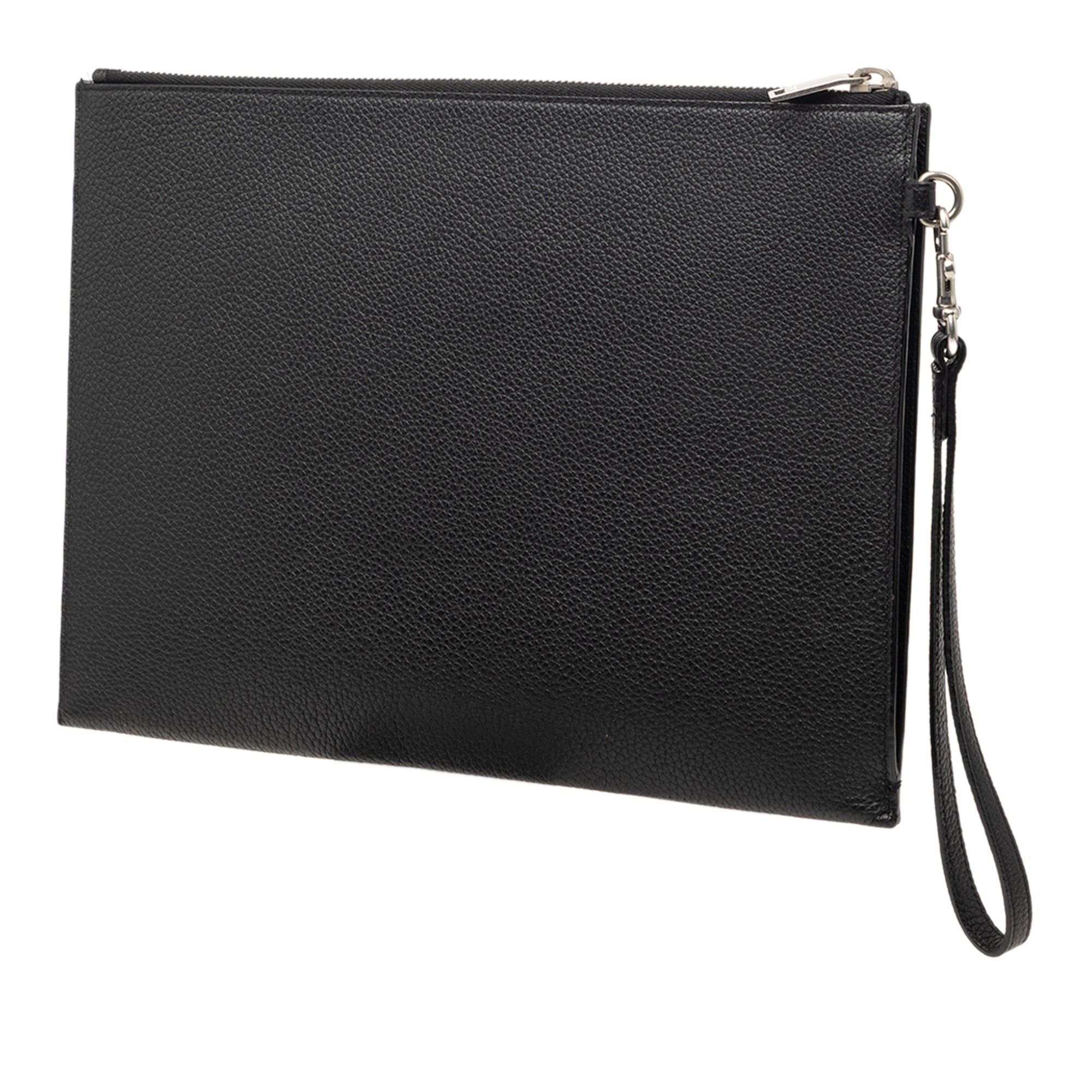 Saint Laurent Paris Grained Calfskin Monogram Clutch Size ONE SIZE - 2 Thumbnail