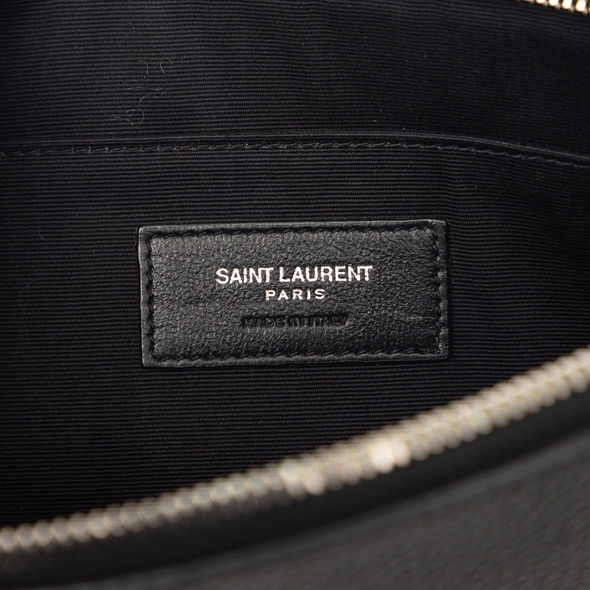 Saint Laurent Paris Grained Calfskin Monogram Clutch Size ONE SIZE - 5 Thumbnail