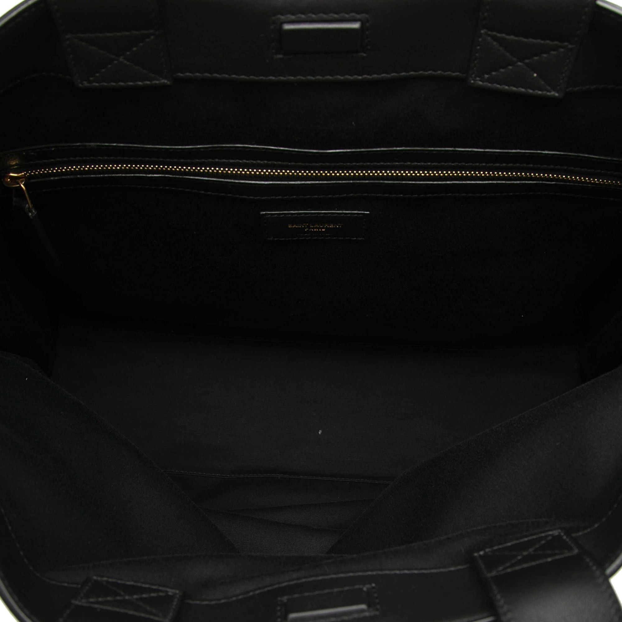 Saint Laurent Paris Bicolor Canvas and Leather Cabas Tote Size ONE SIZE - 4 Thumbnail