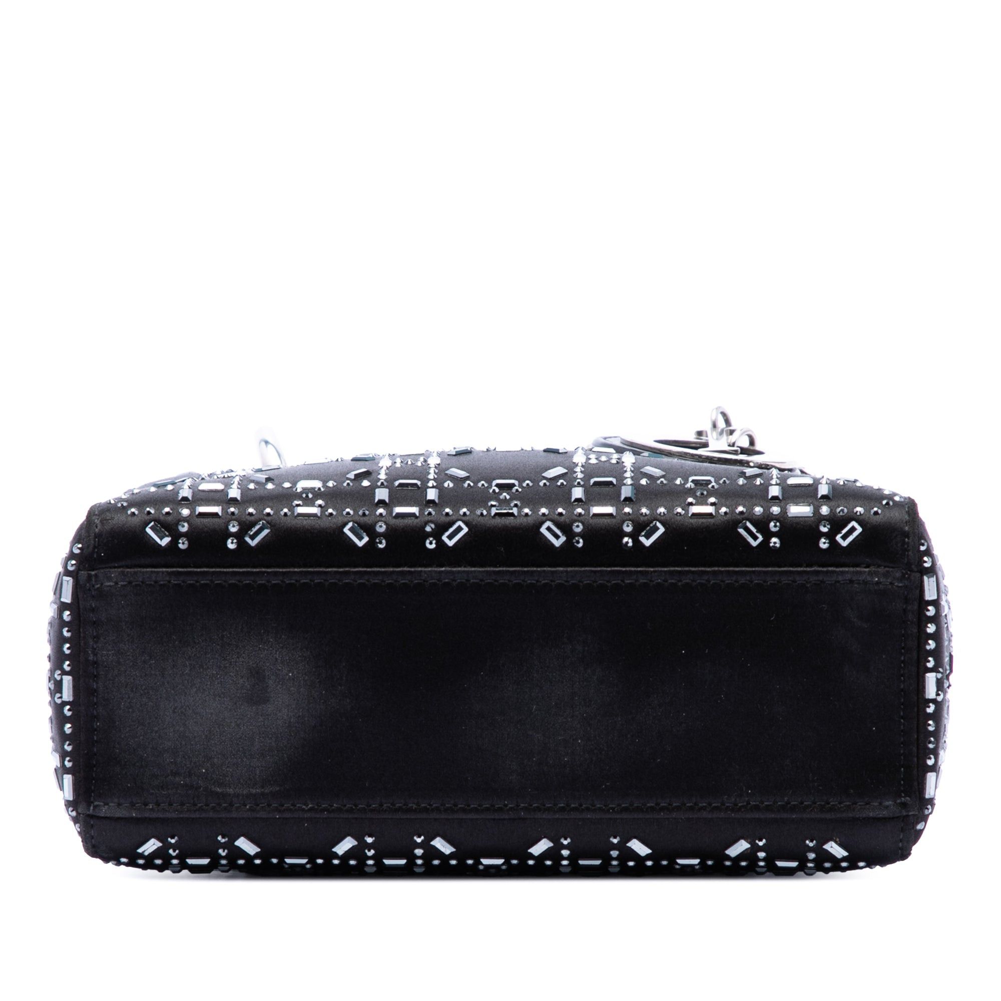 Dior Mini Satin Cannage Strass Crystal Embellished Lady Dior Size ONE SIZE - 3 Thumbnail