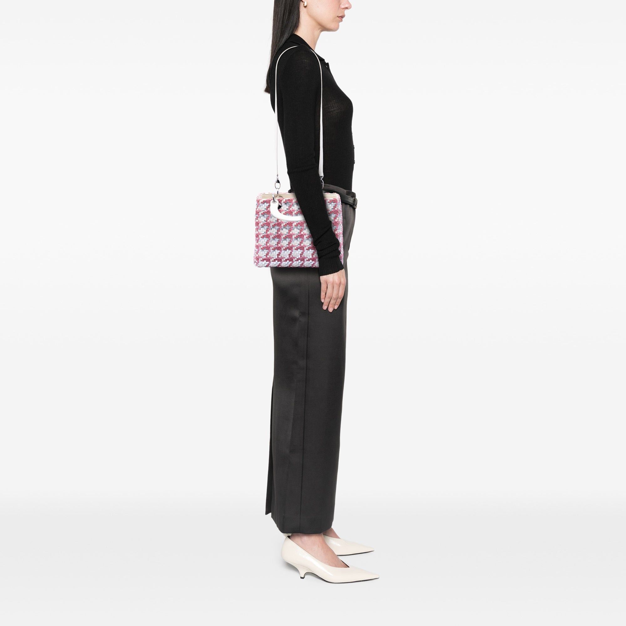 Dior Medium Lambskin And Tweed Lady Dior Size ONE SIZE - 6 Thumbnail
