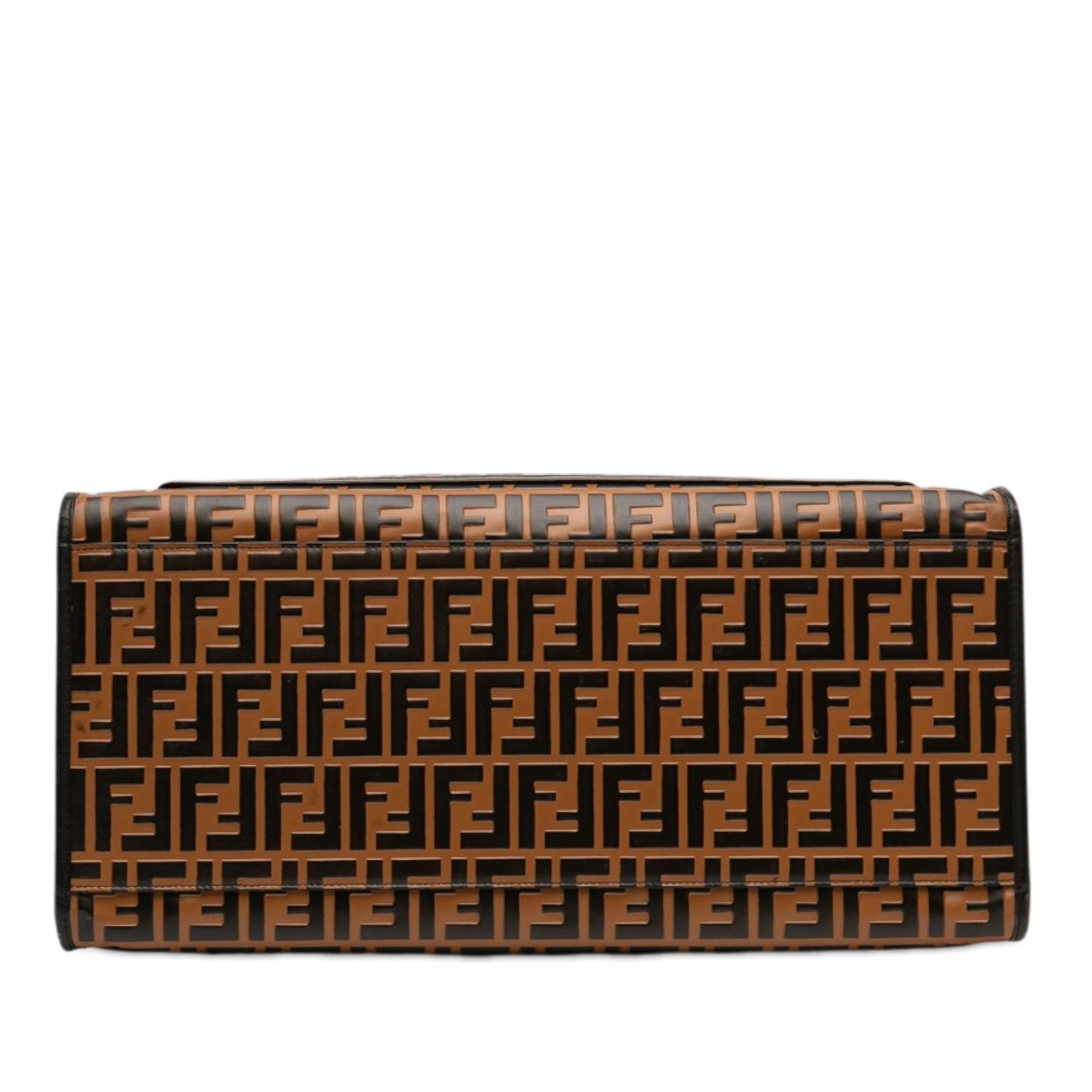 Fendi Large Zucca Embossed Leather Runaway Shopper Satchel Size ONE SIZE - 3 Thumbnail