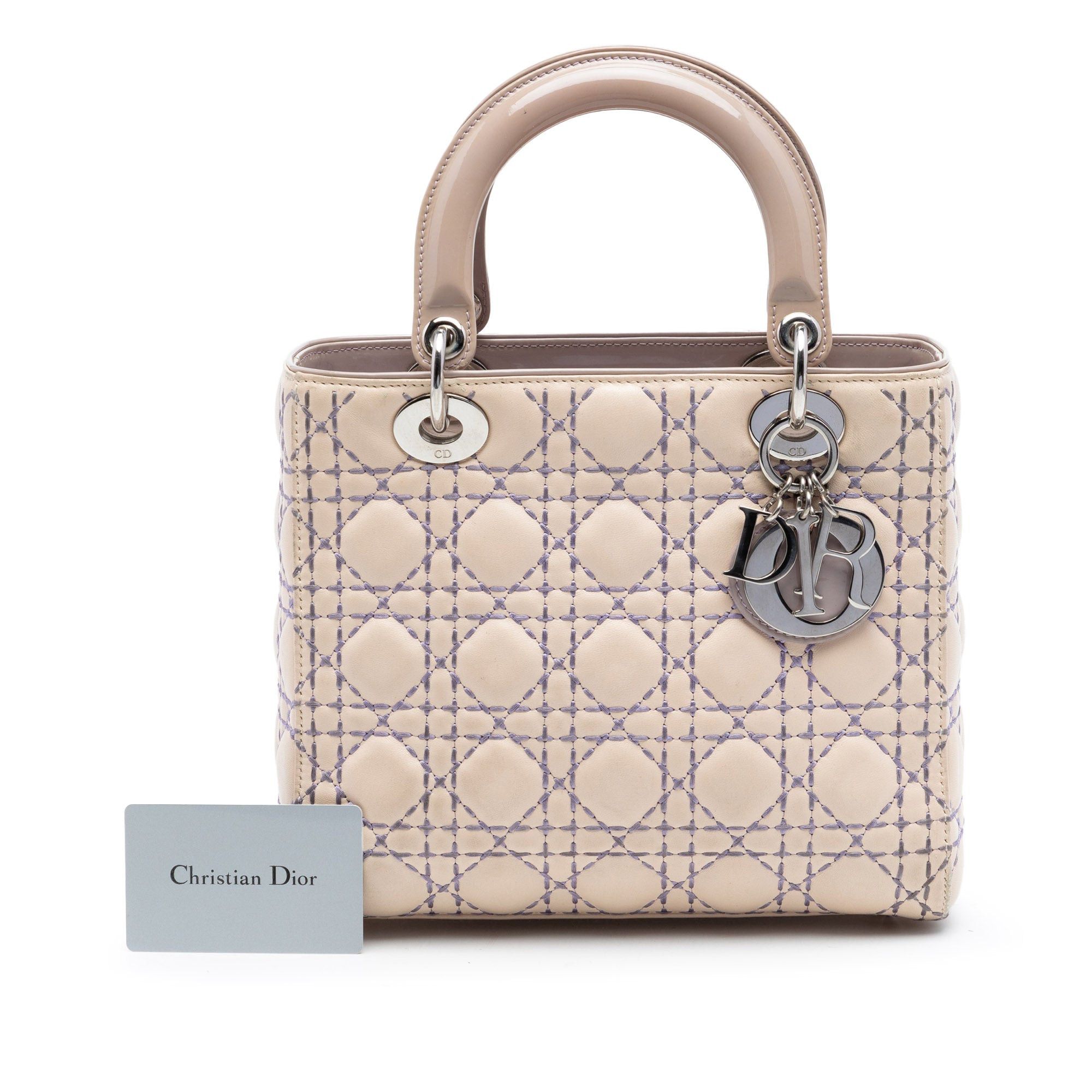 Dior Medium Lambskin Cannage Stitched Lady Dior Size ONE SIZE - 7 Thumbnail