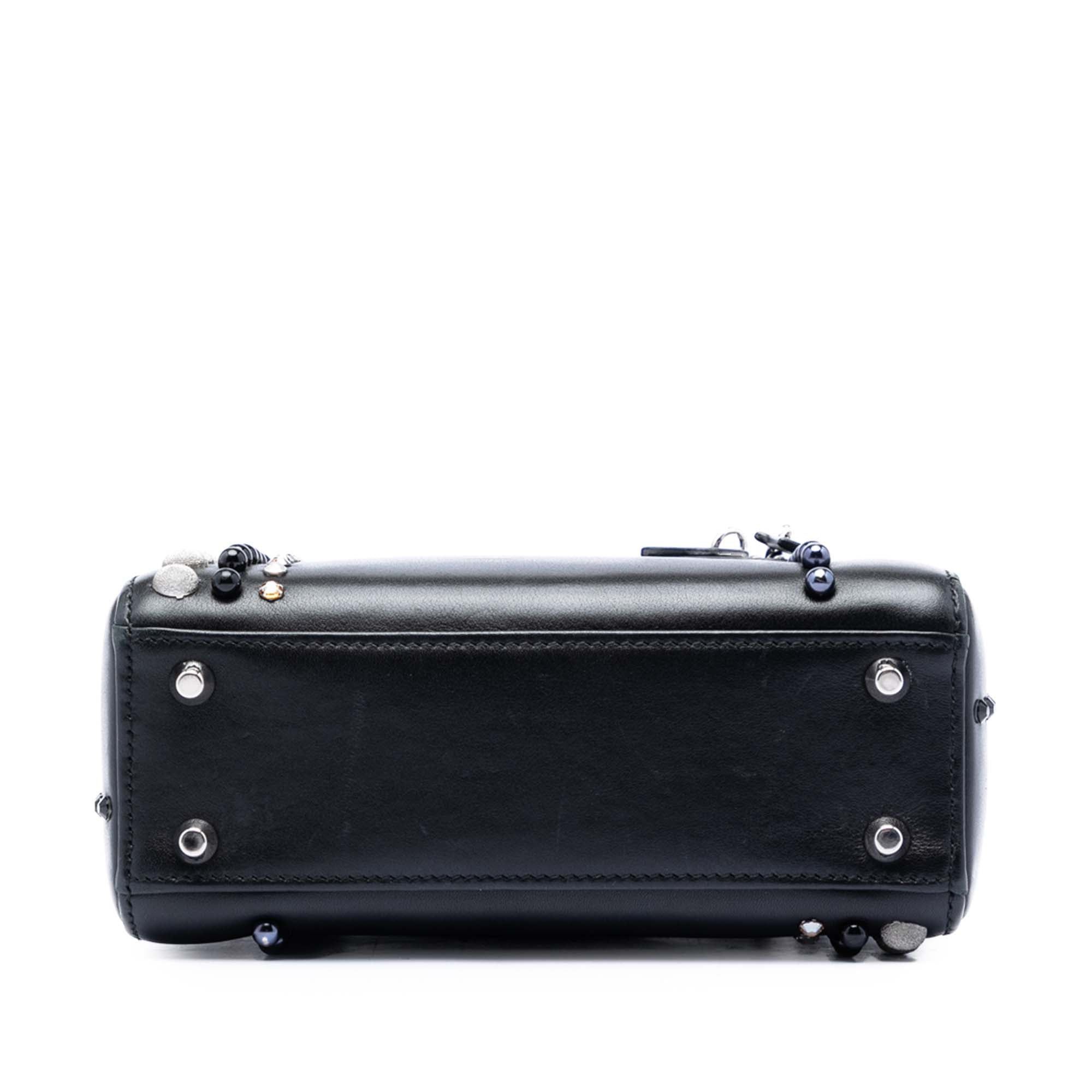 Dior Mini Lambskin Studded Crystal Pearl Lady Dior Size ONE SIZE - 3 Thumbnail