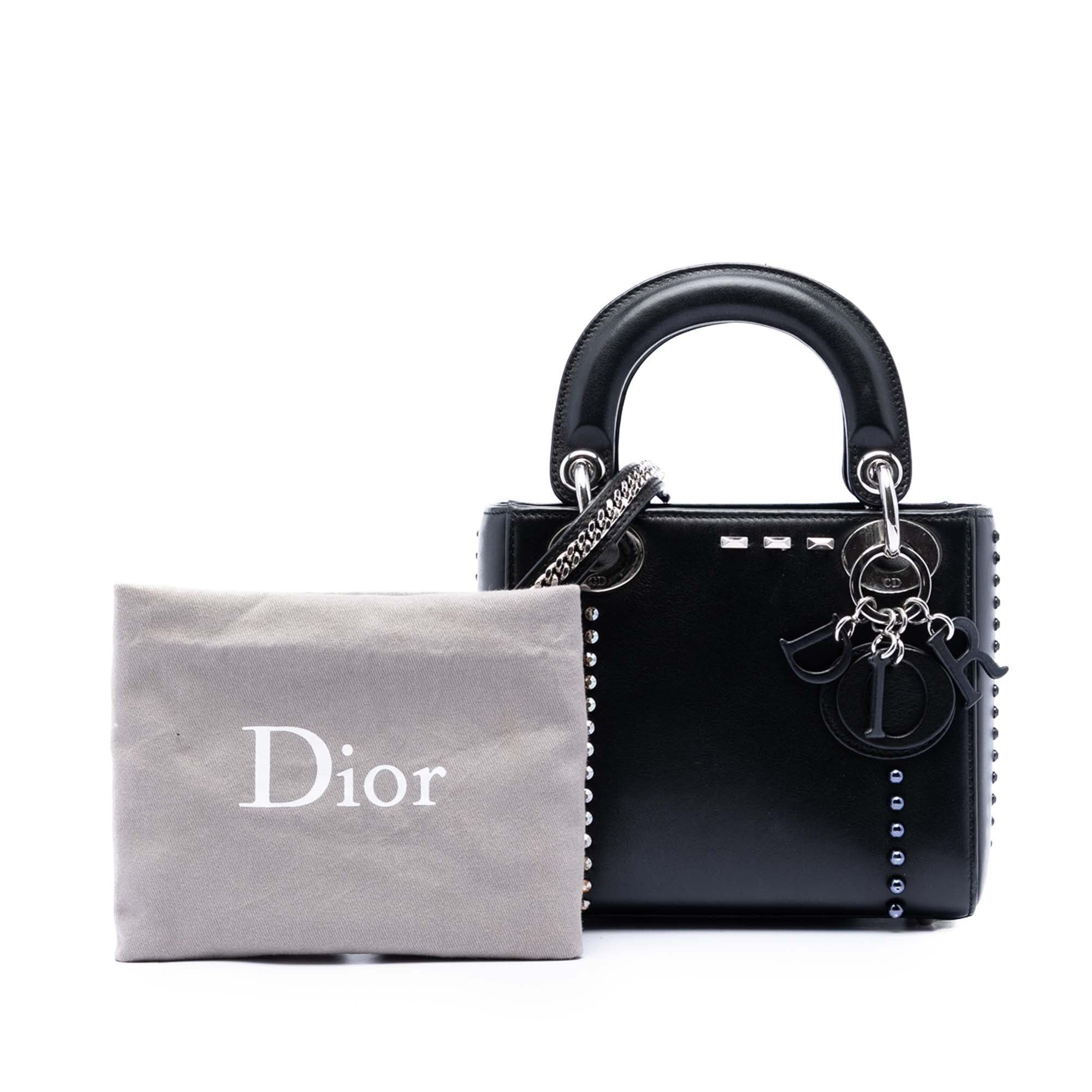 Dior Mini Lambskin Studded Crystal Pearl Lady Dior Size ONE SIZE - 7 Thumbnail