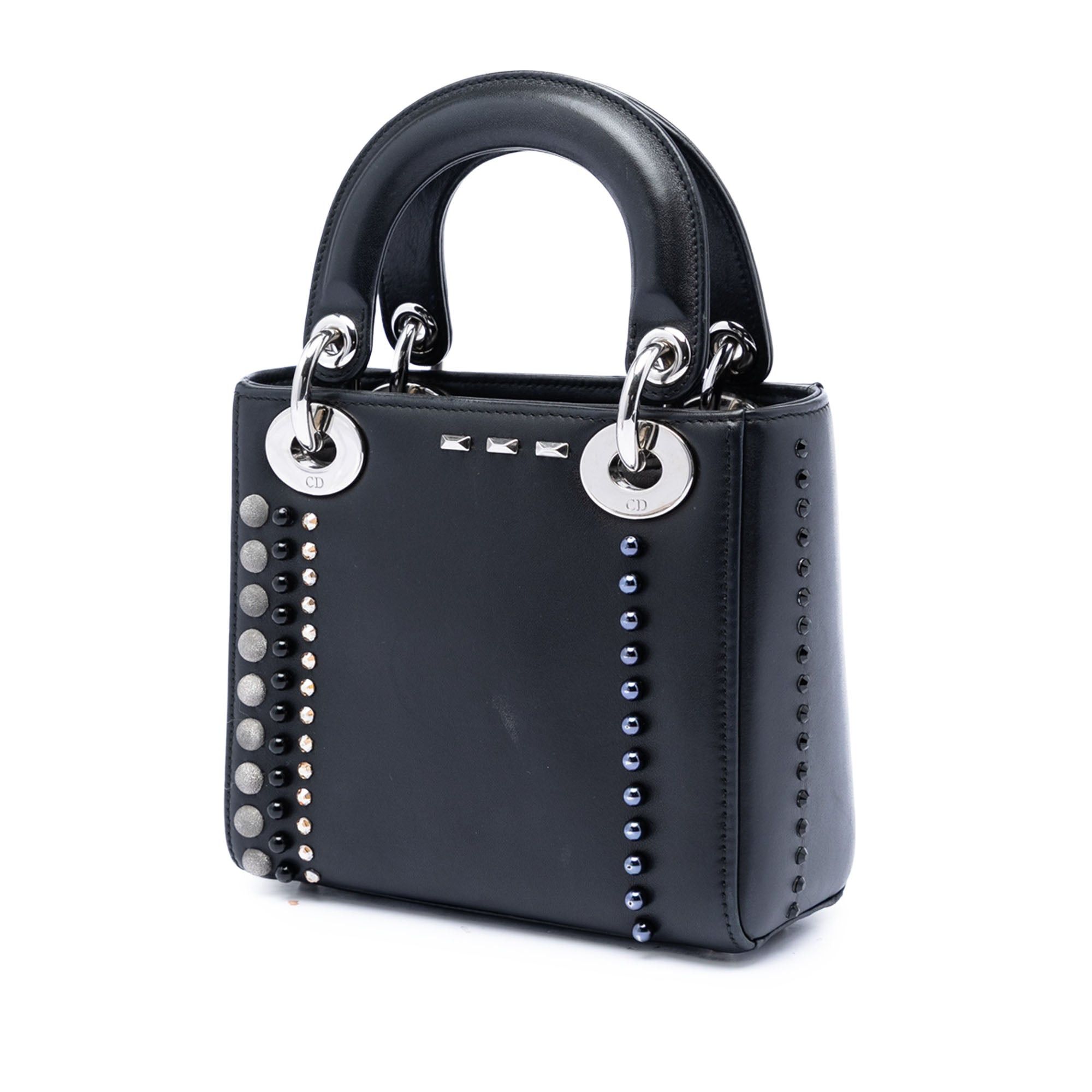 Dior Mini Lambskin Studded Crystal Pearl Lady Dior Size ONE SIZE - 2 Thumbnail