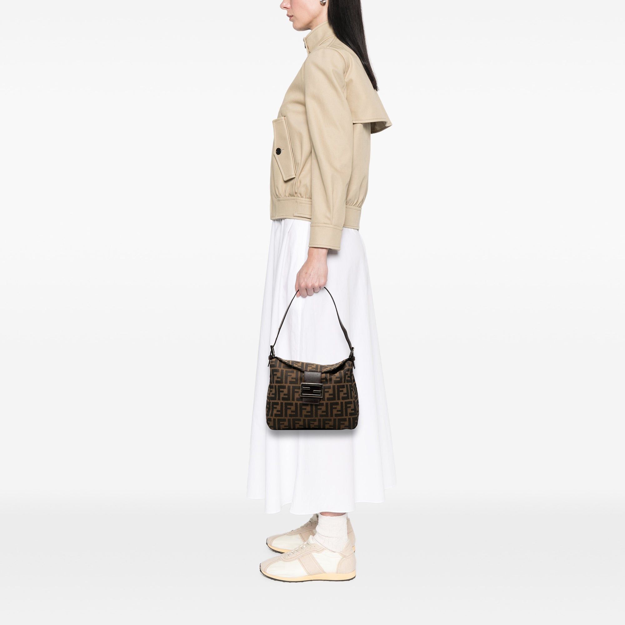 Fendi Zucca Canvas Double Flap Shoulder Bag Size ONE SIZE - 7 Thumbnail