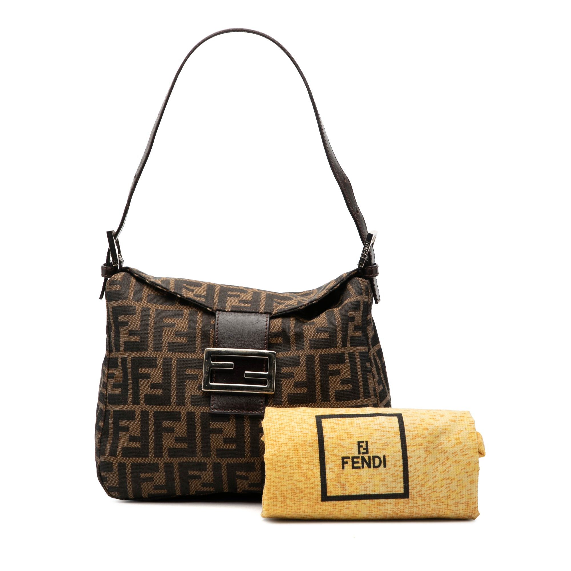 Fendi Zucca Canvas Double Flap Shoulder Bag Size ONE SIZE - 8 Thumbnail