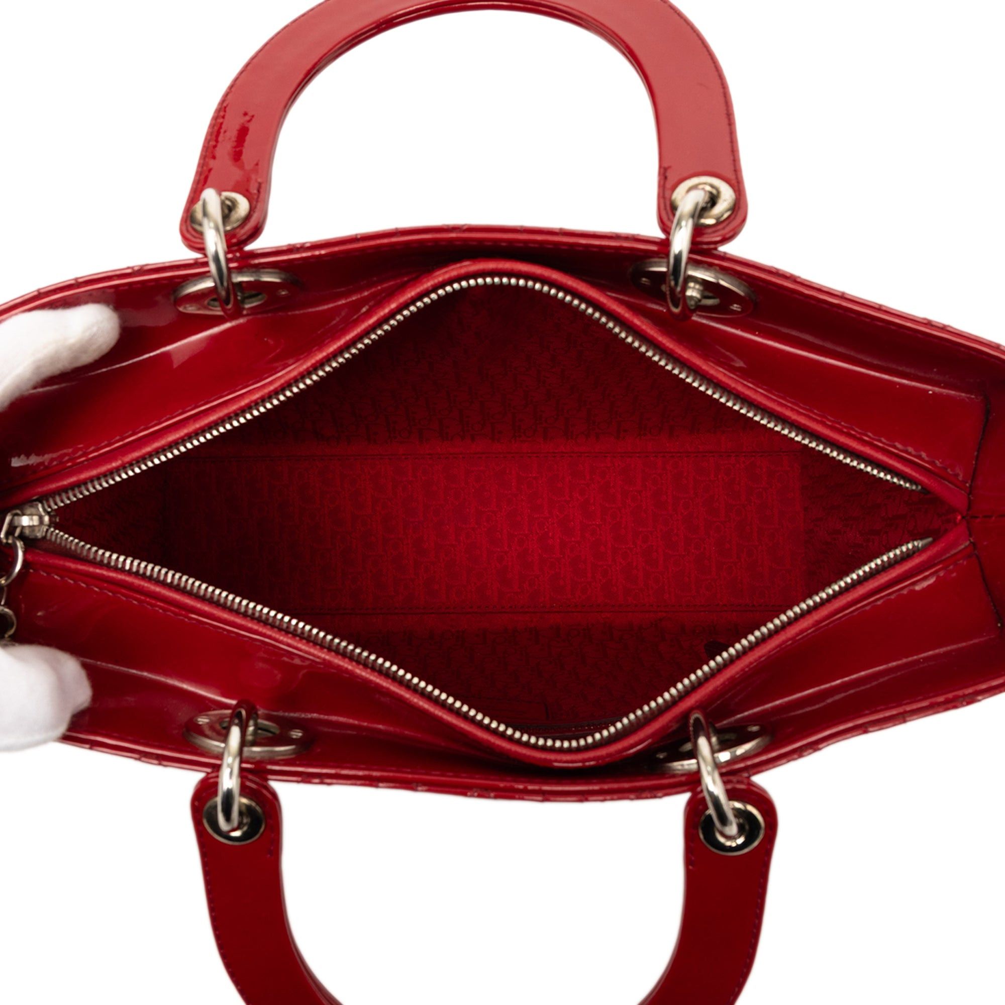 Dior Large Patent Cannage Lady Dior Size ONE SIZE - 4 Thumbnail