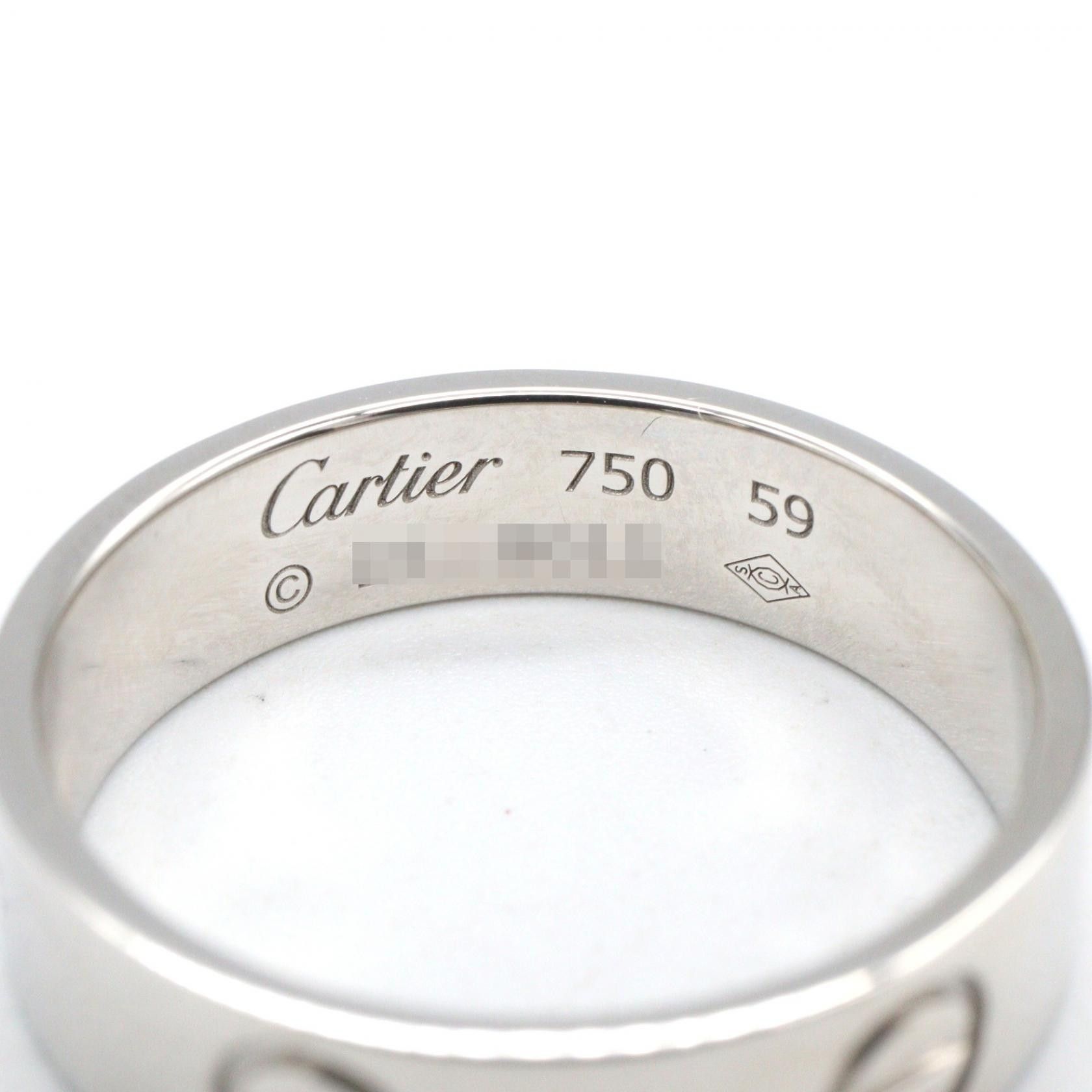 Cartier Cartier Cartier Love Au750 White Gold Ring Size 18 Precious Metal Ring B4084700 DUTY FREE for USA Size ONE SIZE - 3 Thumbnail