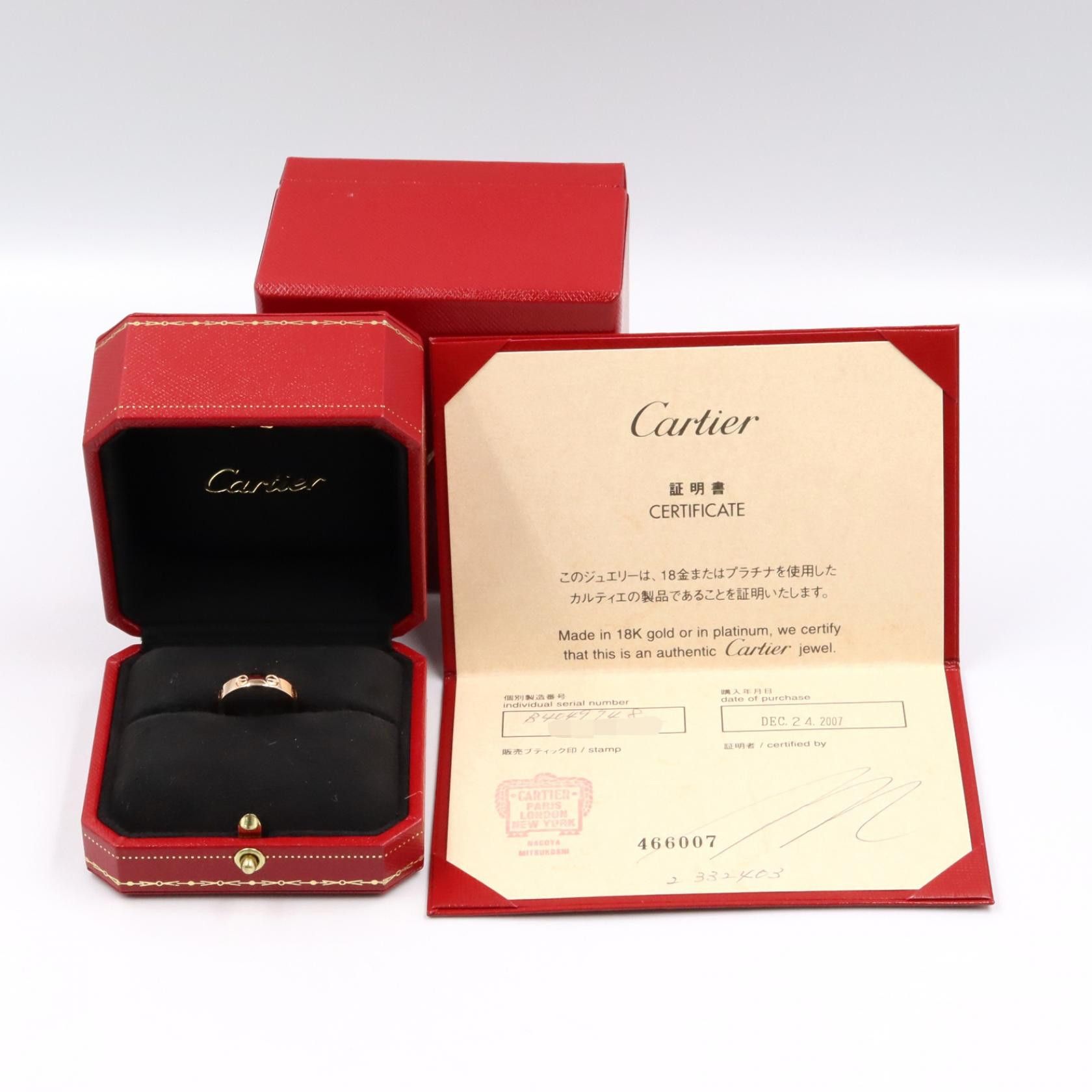 Cartier Cartier Cartier Mini Love Au750 Ring Size 8 Precious Metal Ring B4049748 DUTY FREE for USA Size ONE SIZE - 6 Thumbnail