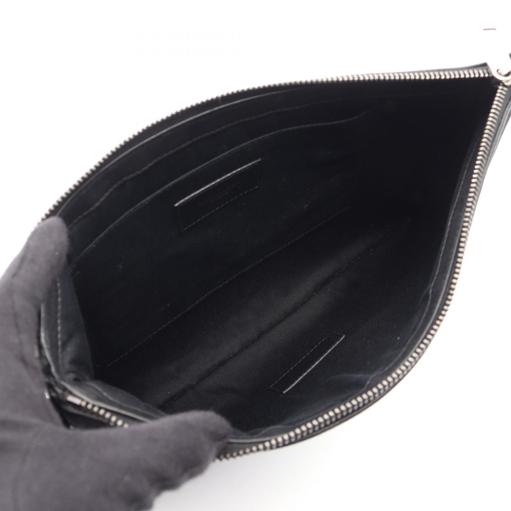 Yves Saint Laurent Yves Saint Laurent Saint Laurent Paris RIVE GAUCHE Canvas Leather Clutch Bag Textile Clutch Bag 581369 DUTY FREE for USA Size ONE SIZE - 3 Thumbnail
