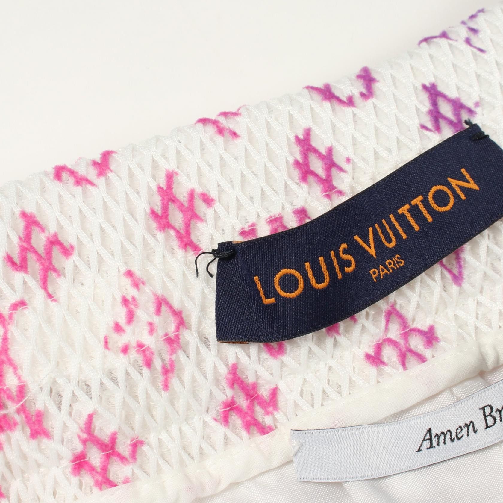 Louis Vuitton Louis Vuitton Louis Vuitton Amen Break Monogram Mesh Shorts Textile Shorts RM221KD2HMP83W DUTY FREE for USA Size ONE SIZE - 7 Thumbnail