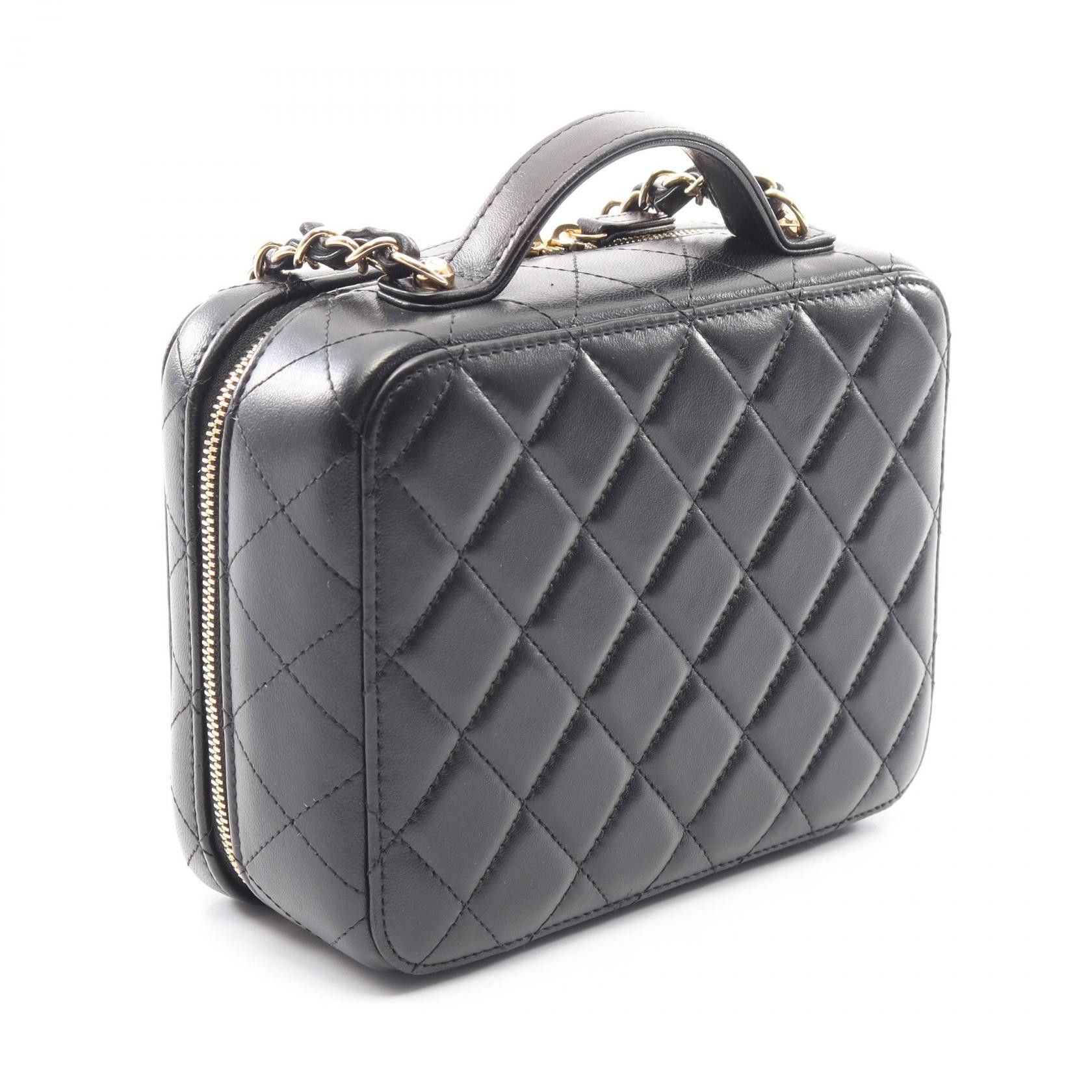 Chanel Chanel Chanel Matelasse Lambskin 2way Shoulder Bag Leather Vanity Bag DUTY FREE for USA Size ONE SIZE - 2 Thumbnail