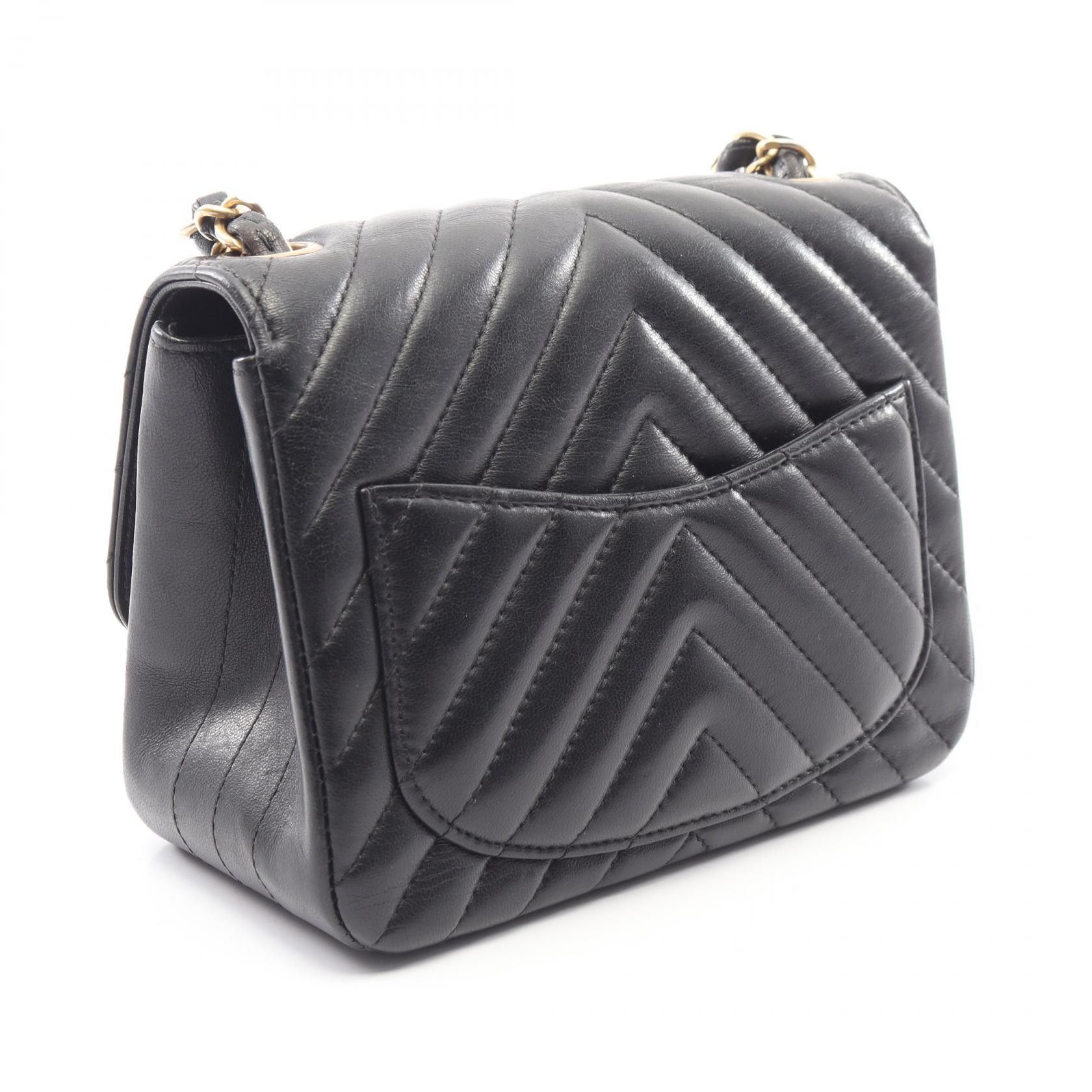 Chanel Chanel Chanel Chevron V Stitch Lambskin Mini Shoulder Bag Leather Shoulder Bag A35200 DUTY FREE for USA Size ONE SIZE - 2 Thumbnail