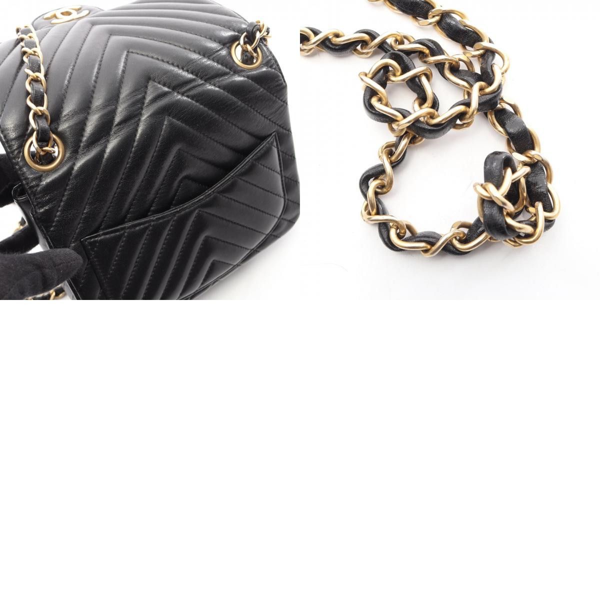 Chanel Chanel Chanel Chevron V Stitch Lambskin Mini Shoulder Bag Leather Shoulder Bag A35200 DUTY FREE for USA Size ONE SIZE - 10 Thumbnail