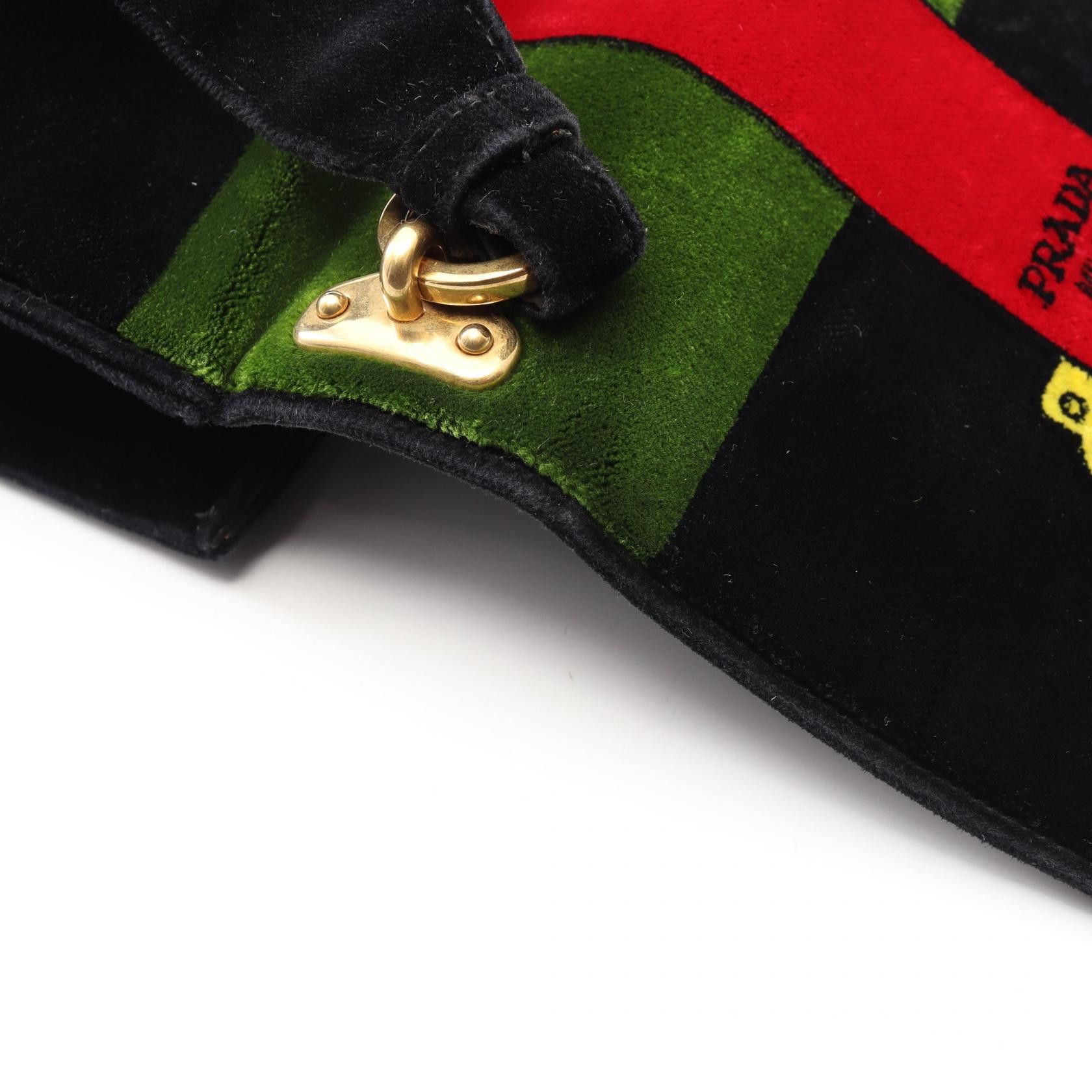 Prada Prada Prada Cahier Fabric Shoulder Bag Textile Shoulder Bag 1BD075 DUTY FREE for USA Size ONE SIZE - 6 Thumbnail