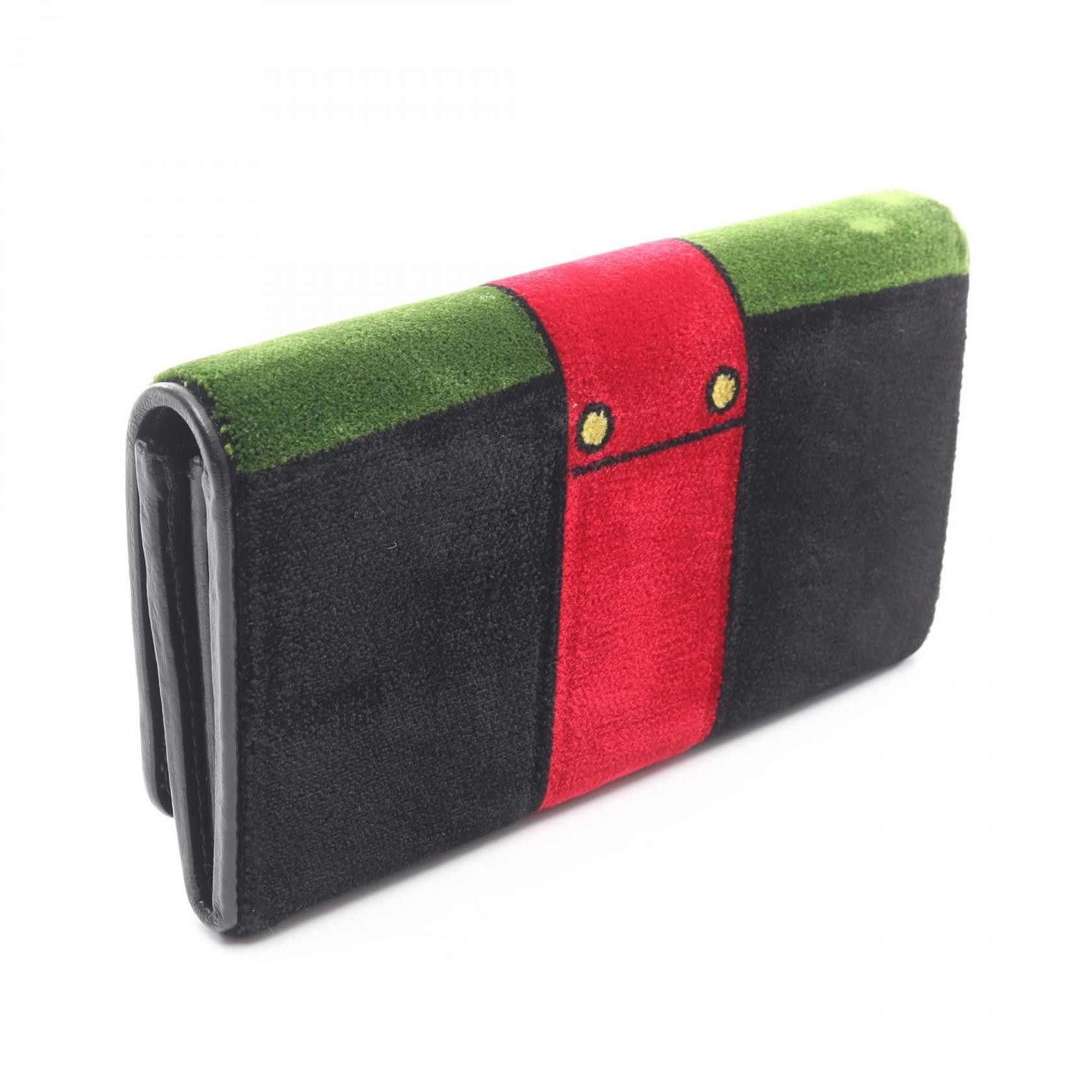 Prada Prada Prada VELLUTO RICAMO long bifold wallet Textile Long Wallet 1MH019 DUTY FREE for USA Size ONE SIZE - 2 Thumbnail