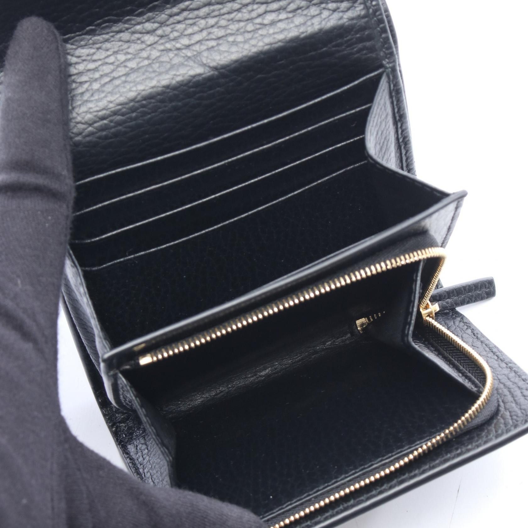 Gucci Gucci Gucci GG Marmont Leather PVC Coated Canvas Wallet Leather Short Wallet 598587 DUTY FREE for USA Size ONE SIZE - 3 Thumbnail