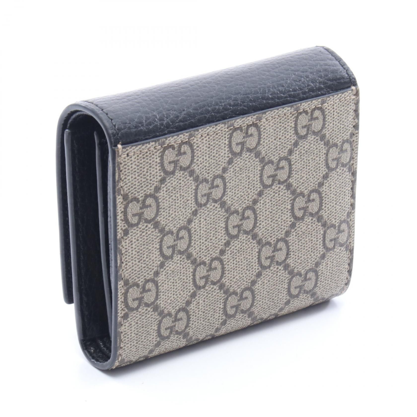 Gucci Gucci Gucci GG Marmont Leather PVC Coated Canvas Wallet Leather Short Wallet 598587 DUTY FREE for USA Size ONE SIZE - 2 Thumbnail
