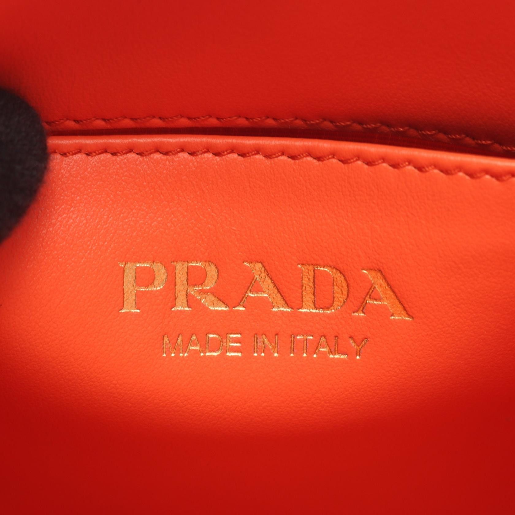 Prada Prada Prada TRIANGOLO JACQUARD Saffiano Leather 2way Handbag Textile Handbag 1BA355 DUTY FREE for USA Size ONE SIZE - 4 Thumbnail