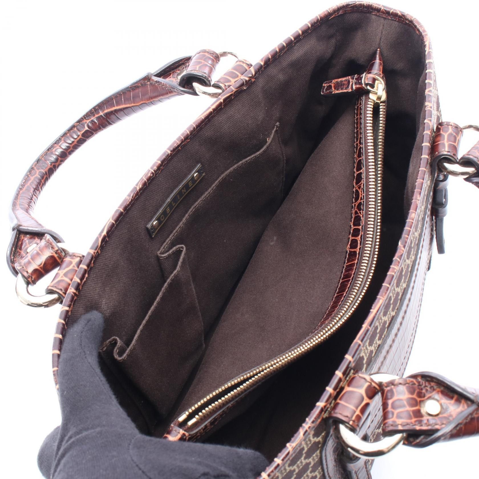 Celine Celine CELINE Boogie Macadam Leather Handbag Textile Handbag DUTY FREE for USA Size ONE SIZE - 3 Thumbnail