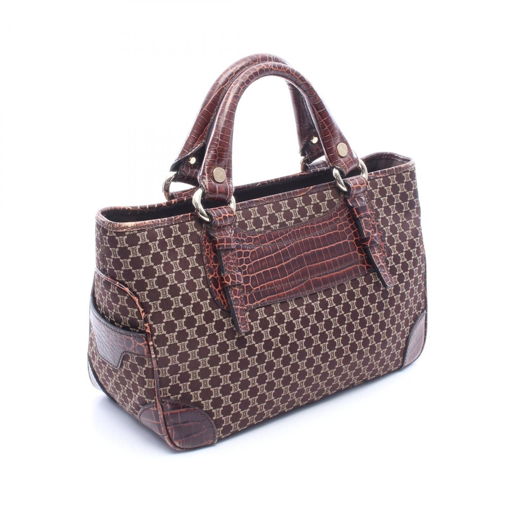 Celine Celine CELINE Boogie Macadam Leather Handbag Textile Handbag DUTY FREE for USA Size ONE SIZE - 2 Thumbnail