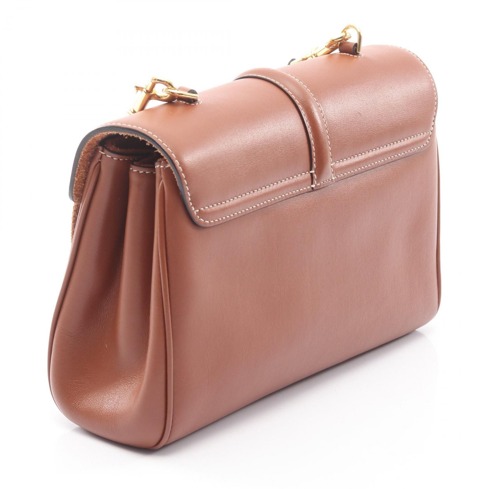 Celine Celine CELINE Teen Soft 16 Leather Shoulder Bag Leather Shoulder Bag 196853CR8 DUTY FREE for USA Size ONE SIZE - 2 Thumbnail