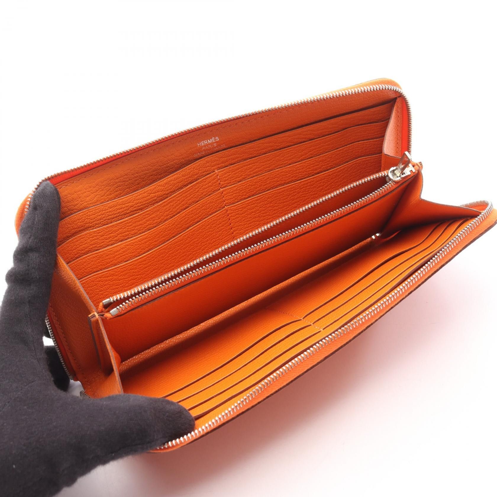 Hermes Hermes Hermes Azap Long SilkIn Chevre Long Wallet Leather Long Wallet P DUTY FREE for USA Size ONE SIZE - 3 Thumbnail