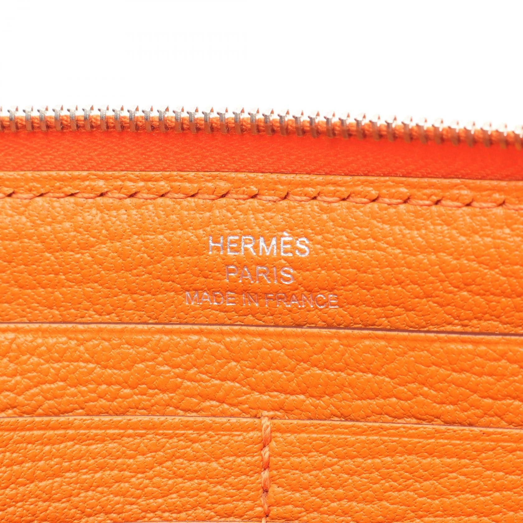Hermes Hermes Hermes Azap Long SilkIn Chevre Long Wallet Leather Long Wallet P DUTY FREE for USA Size ONE SIZE - 4 Thumbnail