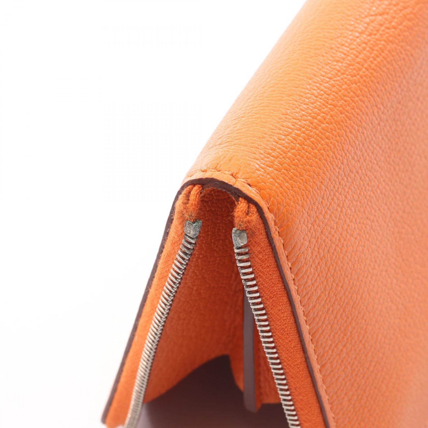 Hermes Hermes Hermes Azap Long SilkIn Chevre Long Wallet Leather Long Wallet P DUTY FREE for USA Size ONE SIZE - 6 Thumbnail
