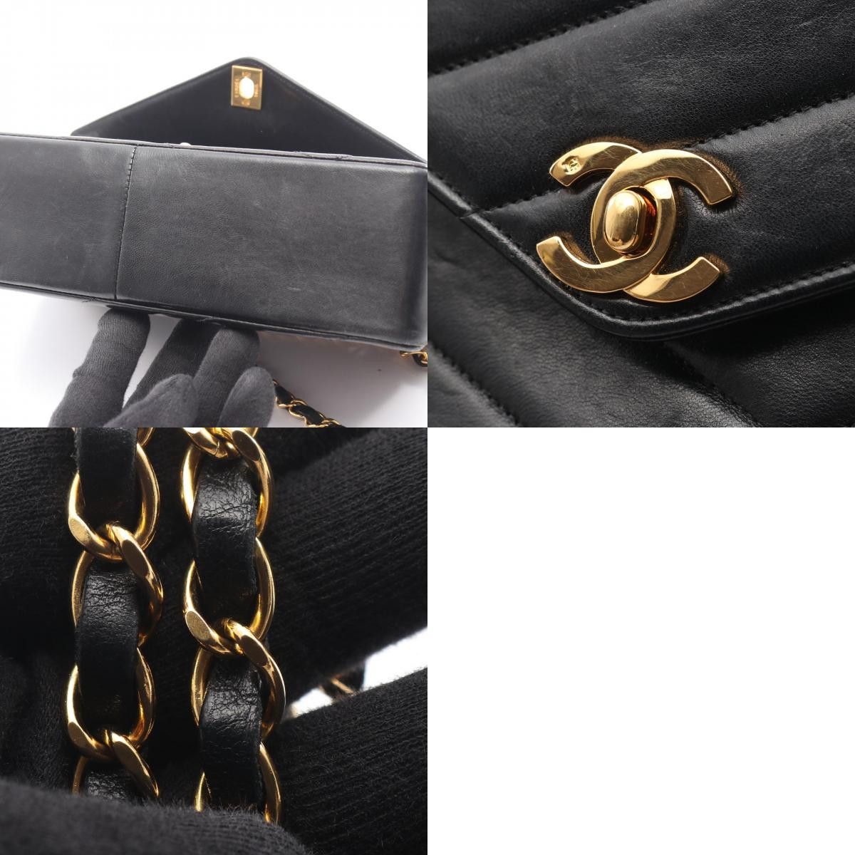 Chanel Chanel Chanel Bias Stitch Lambskin Shoulder Bag Leather Shoulder Bag DUTY FREE for USA Size ONE SIZE - 10 Thumbnail