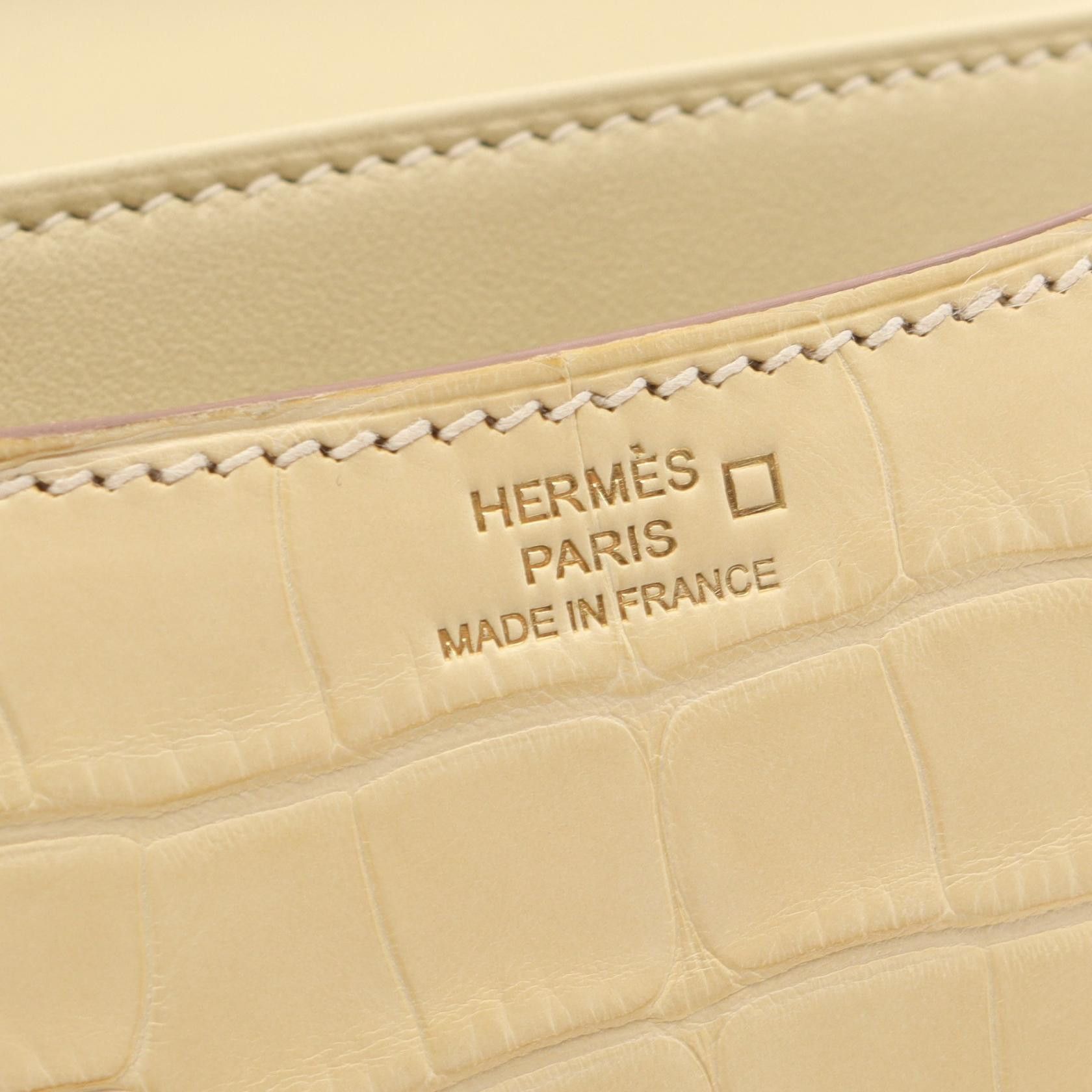 Hermes Hermes Hermes Constance3 Mini Alligator Shoulder Bag Leather Shoulder Bag Stamp B (2023) DUTY FREE for USA Size ONE SIZE - 4 Thumbnail