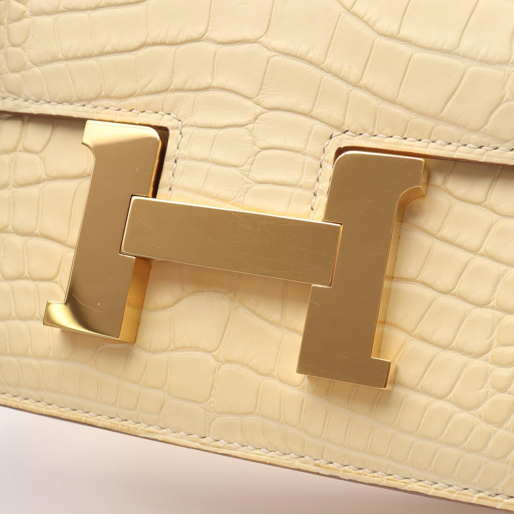 Hermes Hermes Hermes Constance3 Mini Alligator Shoulder Bag Leather Shoulder Bag Stamp B (2023) DUTY FREE for USA Size ONE SIZE - 6 Thumbnail