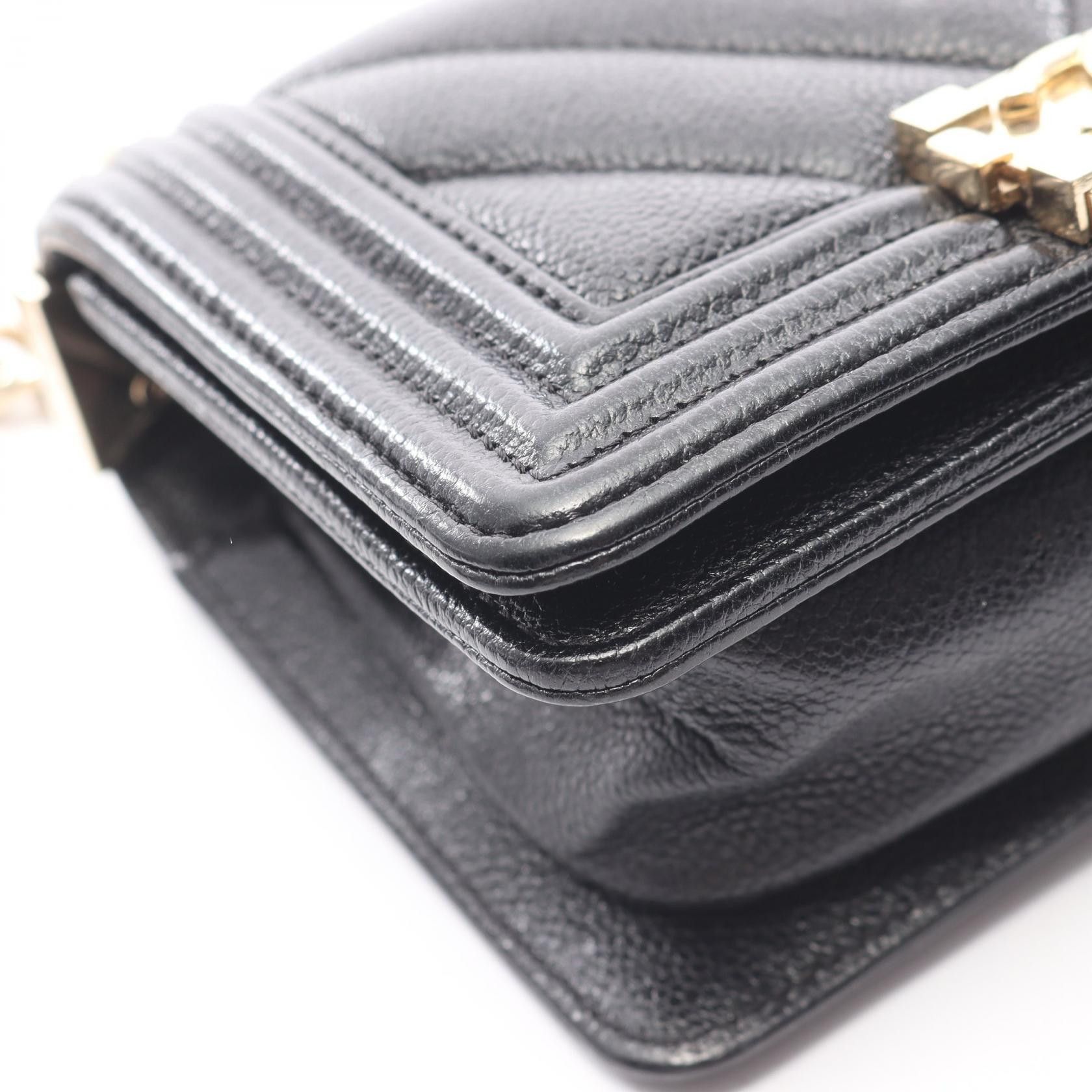 Chanel Chanel Chanel Boy Chanel Mini Chevron V Stitch Shoulder Bag Leather Shoulder Bag DUTY FREE for USA Size ONE SIZE - 7 Thumbnail