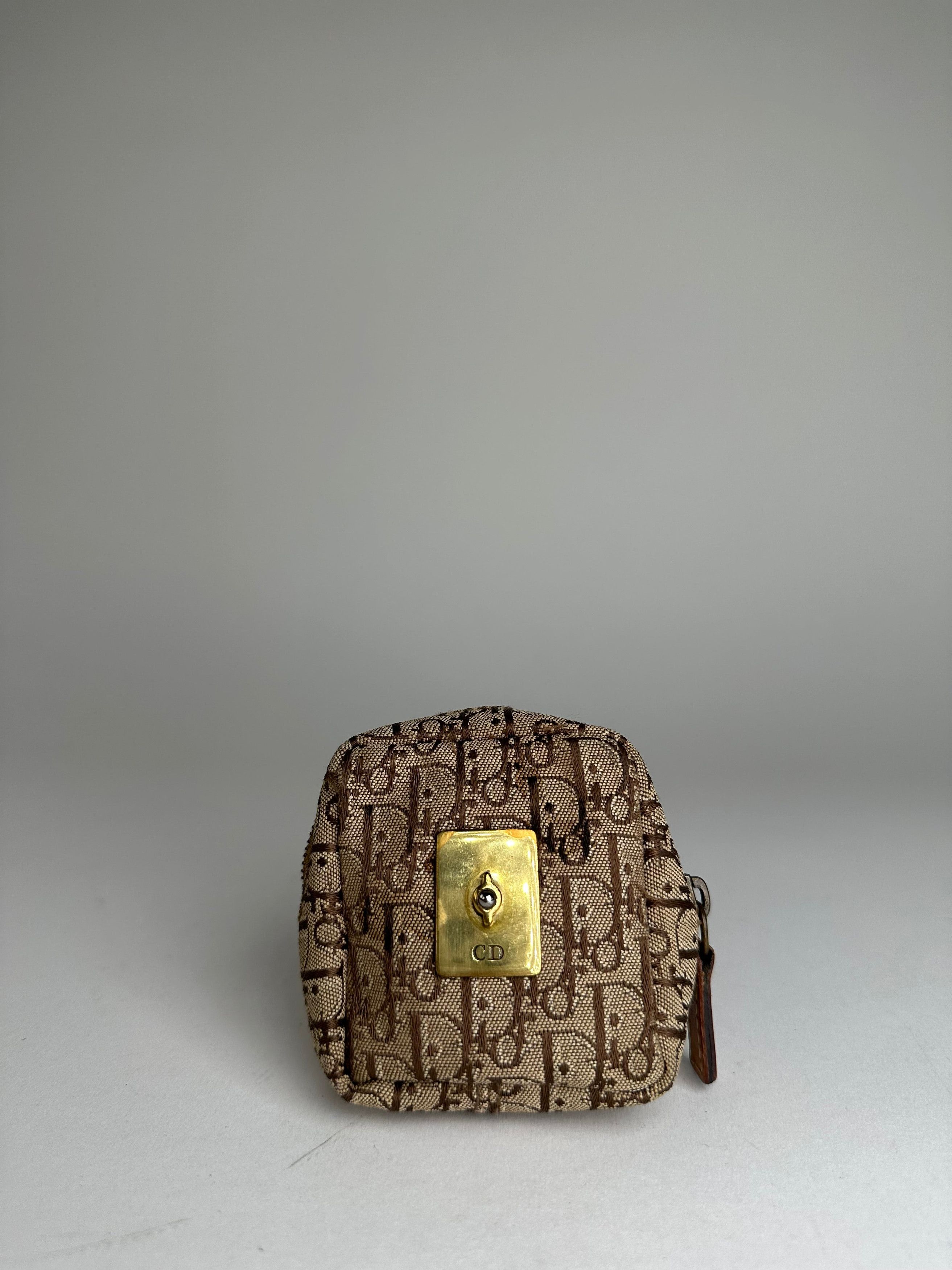 Dior Vintage Oblique Monogram Purse Brown Size ONE SIZE - 10 Thumbnail