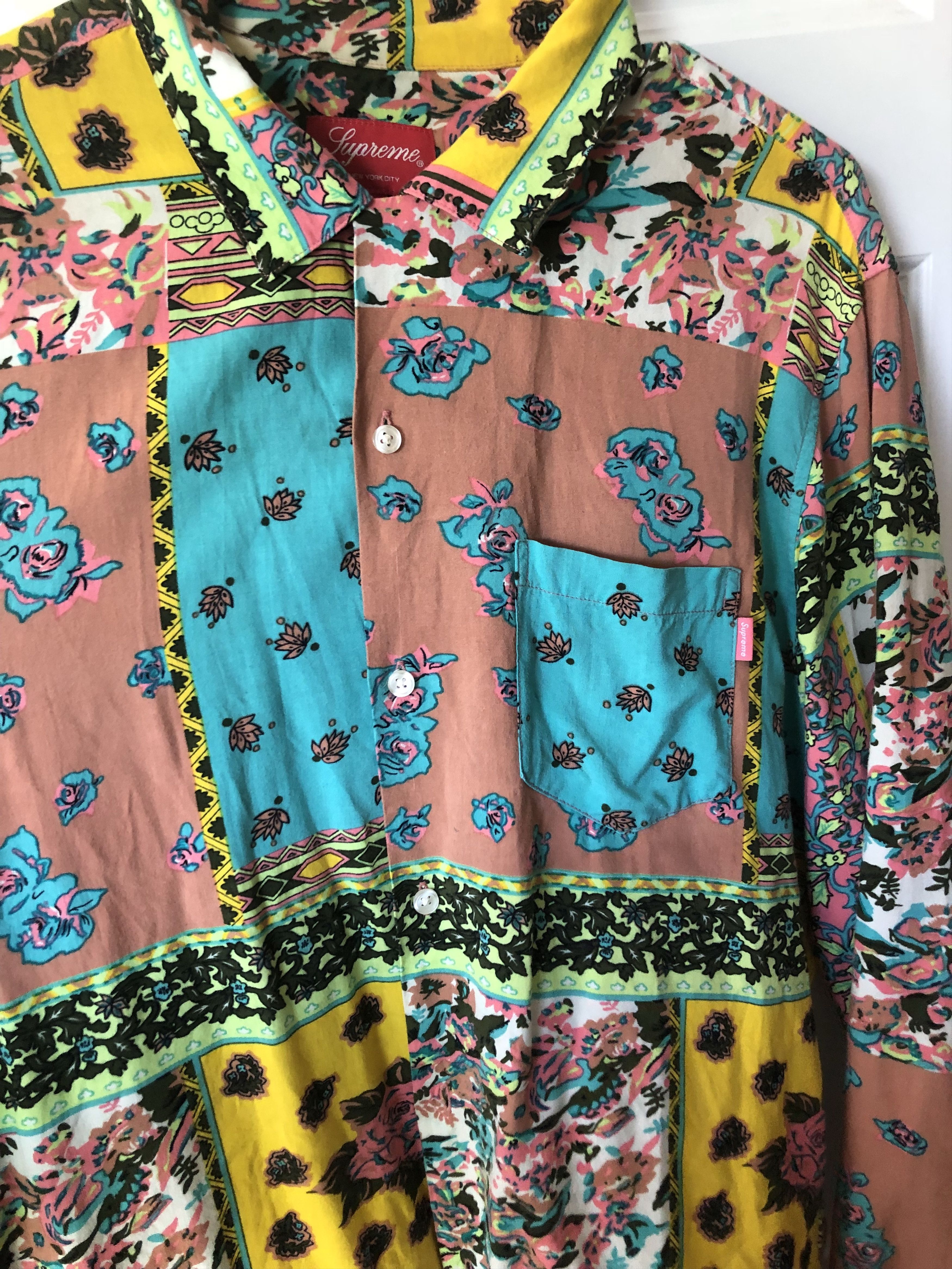 Supreme SS16 Paisley sold shirt 100% rayon Size L