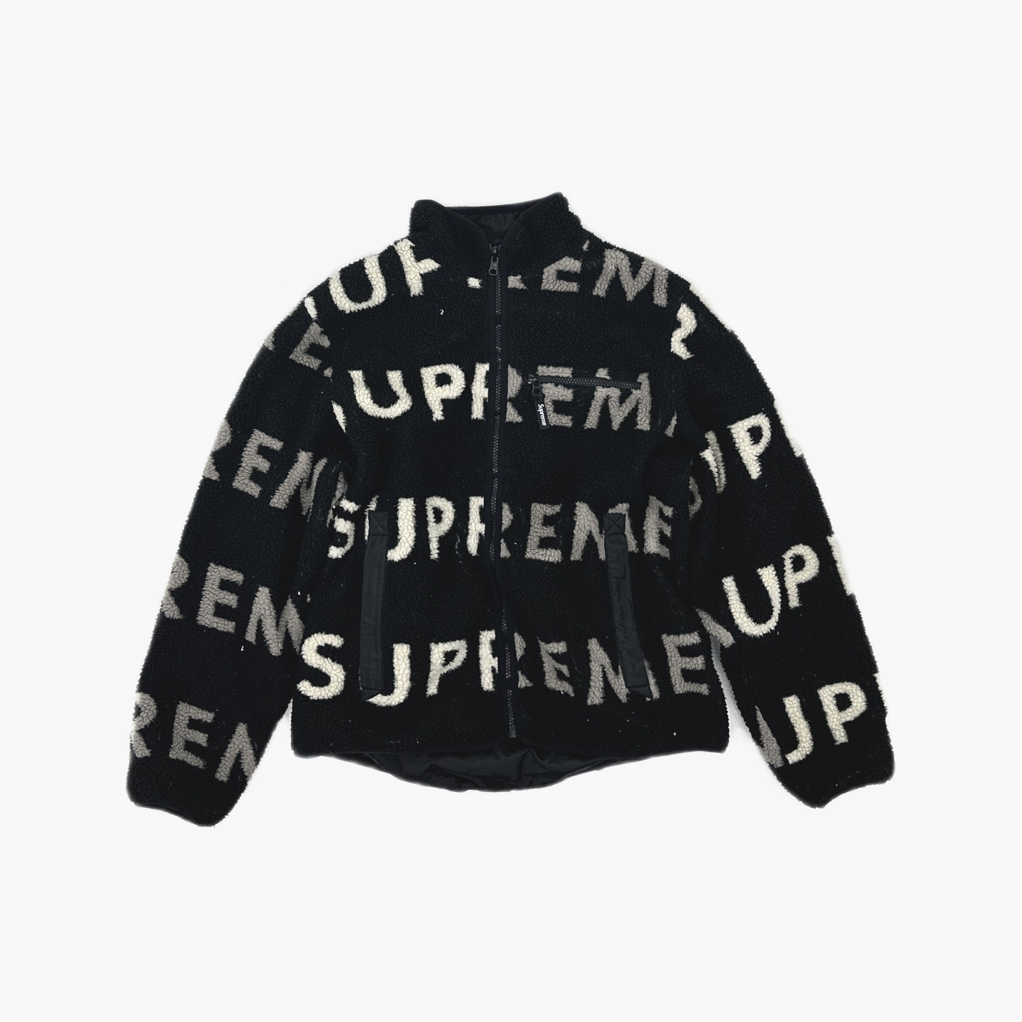 Supreme Supreme Logo Reversible Fleece Jacket Size M Size US M / EU 48-50 / 2 - 3 Thumbnail