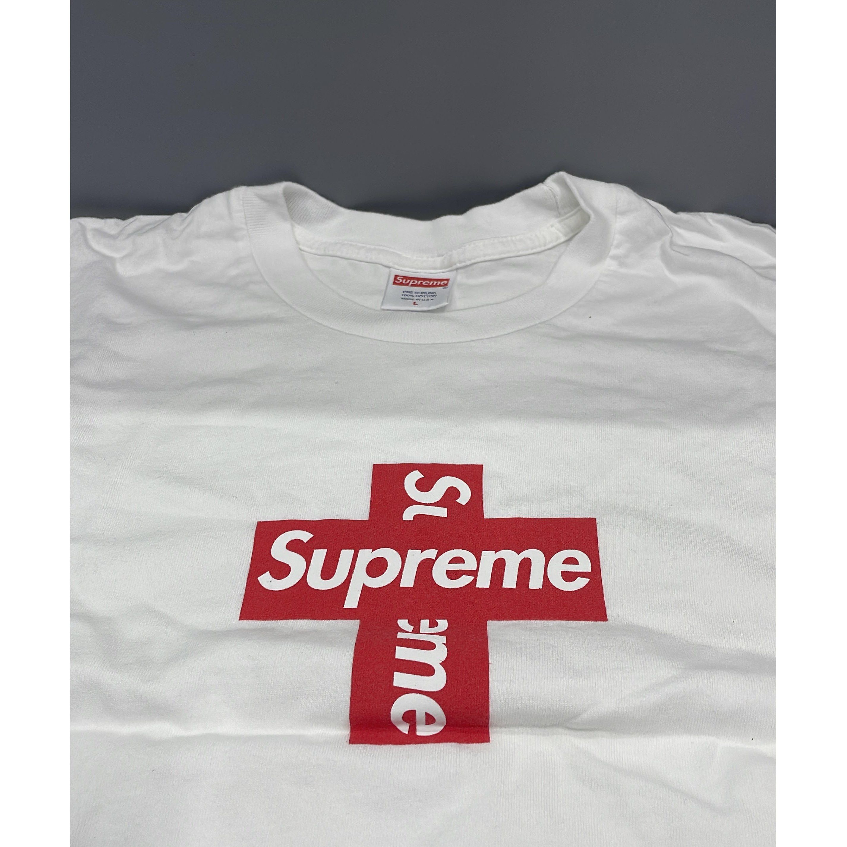 Supreme Supreme Cross Box Logo T-Shirt Size L Size US L / EU 52-54 / 3 - 5 Thumbnail