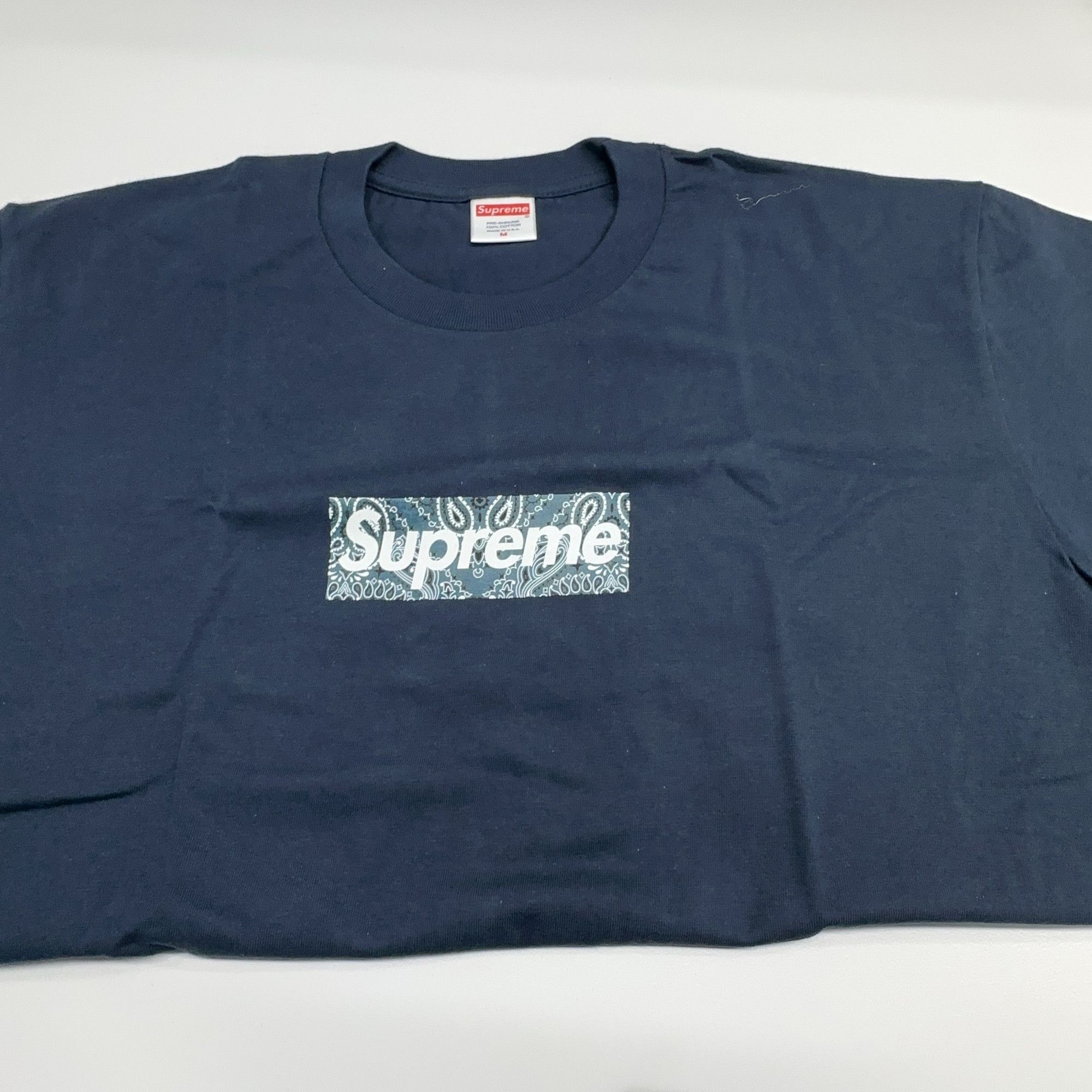 Supreme Supreme Bandana Box Logo T-Shirt Navy Size M Size US M / EU 48-50 / 2 - 6 Thumbnail