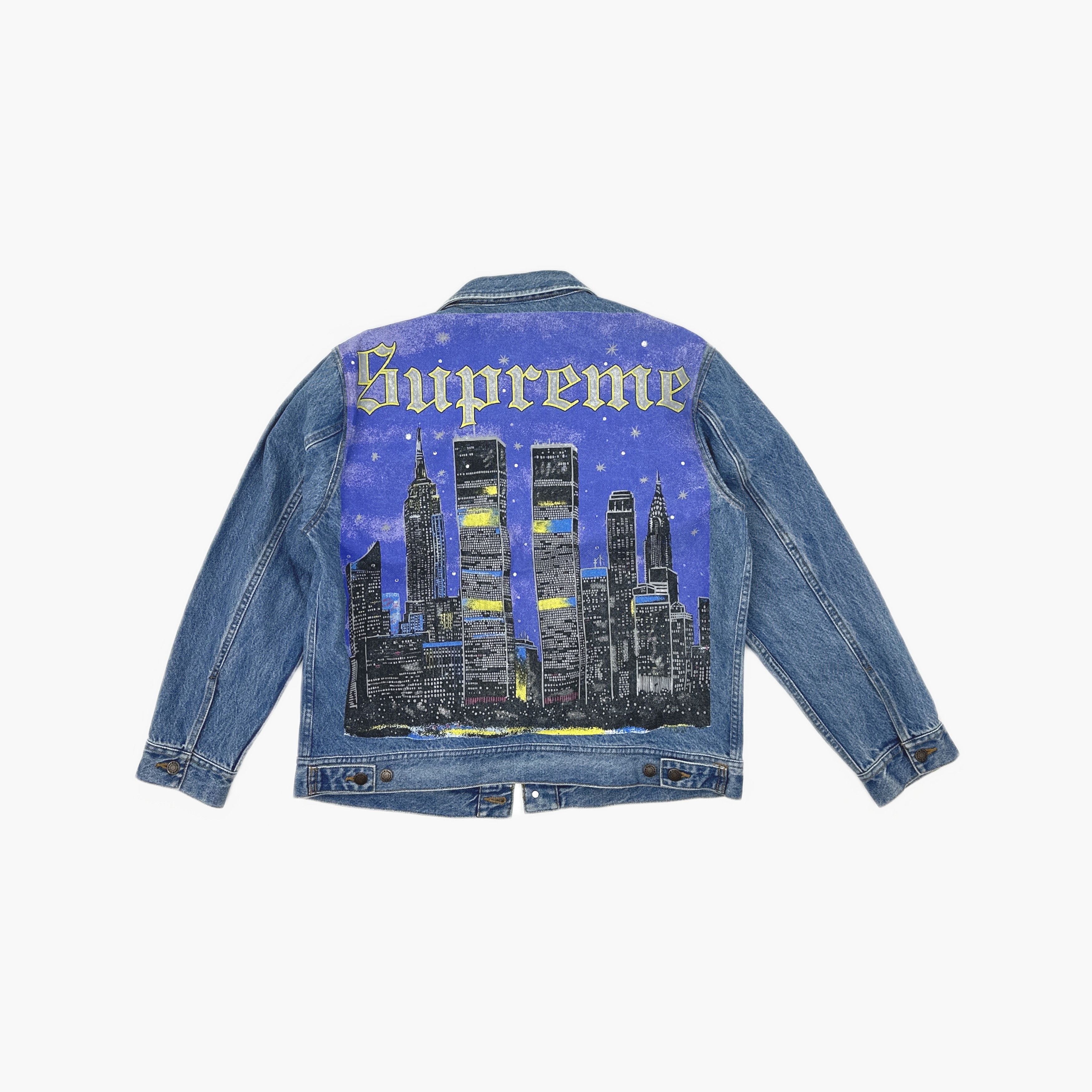 Supreme Supreme New York Painted Denim Jacket Size L Size US L / EU 52-54 / 3 - 2 Thumbnail