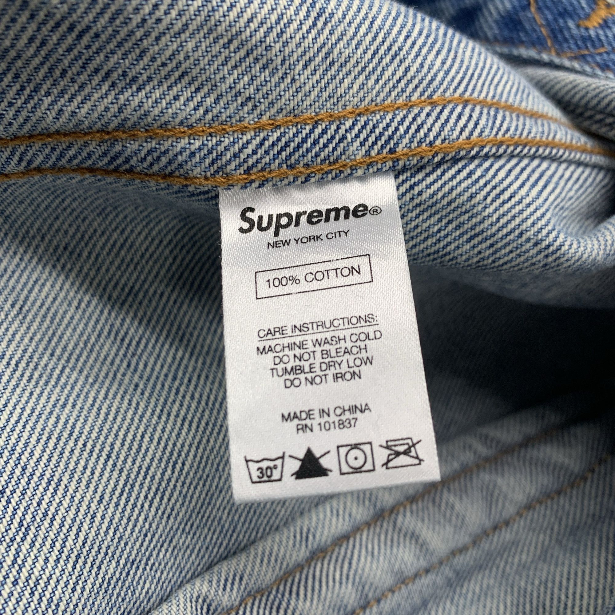 Supreme Supreme New York Painted Denim Jacket Size L Size US L / EU 52-54 / 3 - 4 Thumbnail