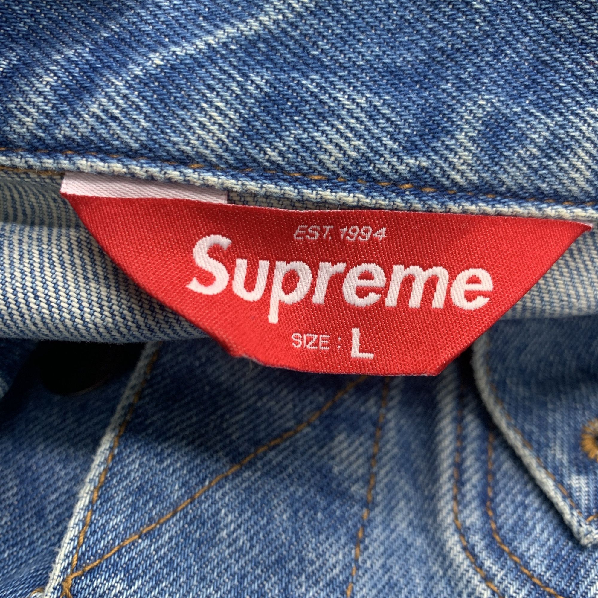 Supreme Supreme New York Painted Denim Jacket Size L Size US L / EU 52-54 / 3 - 3 Thumbnail