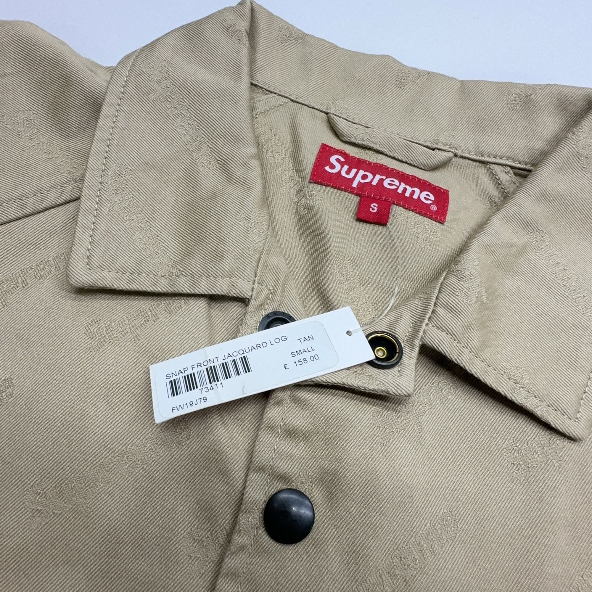 Supreme Supreme Jacquard Logos Snap Front Jacket Size S Size US S / EU 44-46 / 1 - 5 Thumbnail
