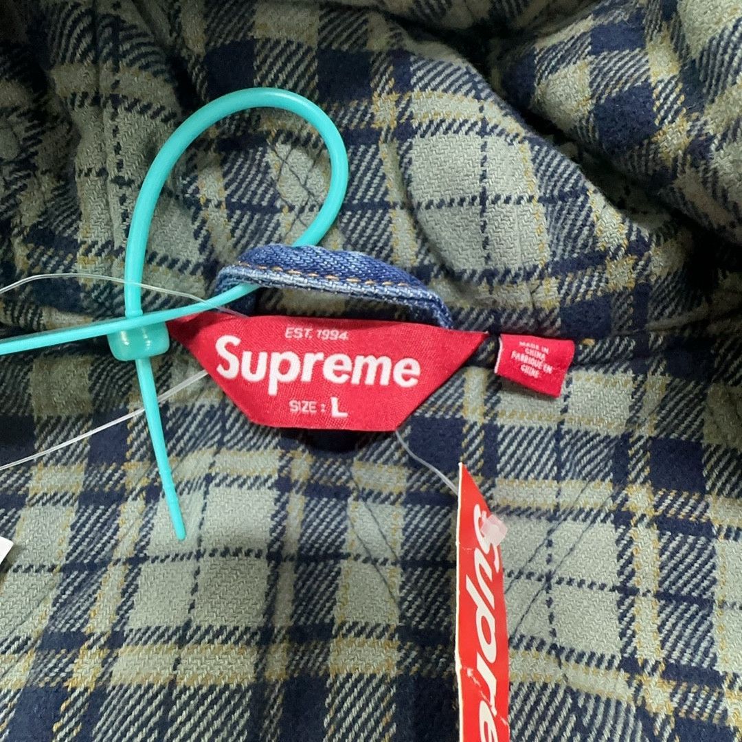 Supreme Supreme Reflective Arc Denim Work Jacket Size L Size US L / EU 52-54 / 3 - 3 Thumbnail