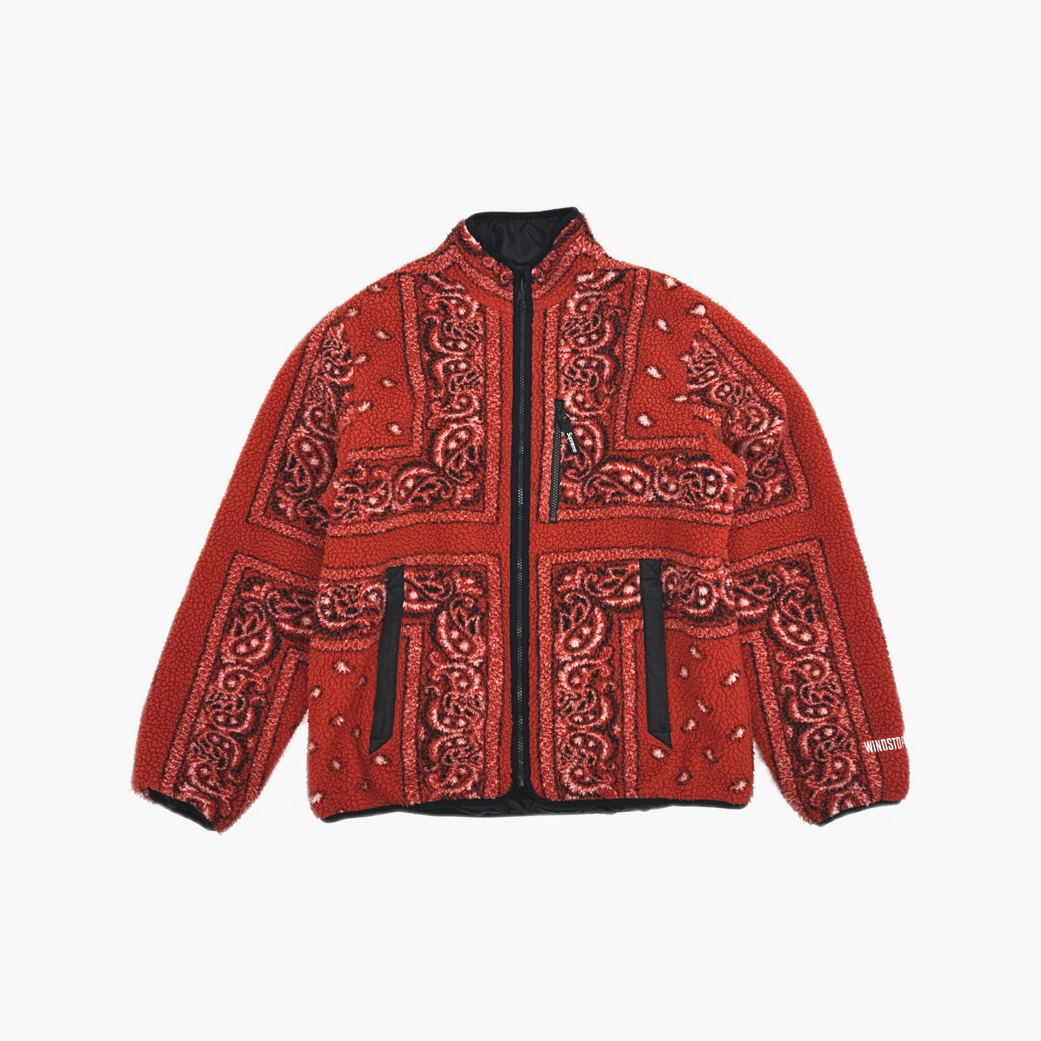 Supreme Supreme Bandana Reversible Fleece Jacket Size L Size US L / EU 52-54 / 3 - 3 Thumbnail