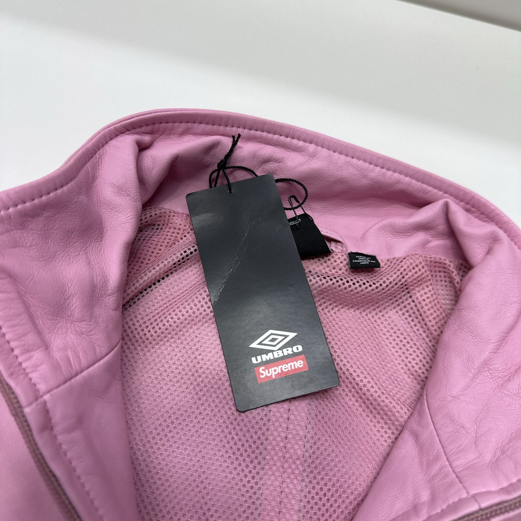 Supreme Supreme x Umbro Leather Track Jacket Size L Size US L / EU 52-54 / 3 - 3 Thumbnail