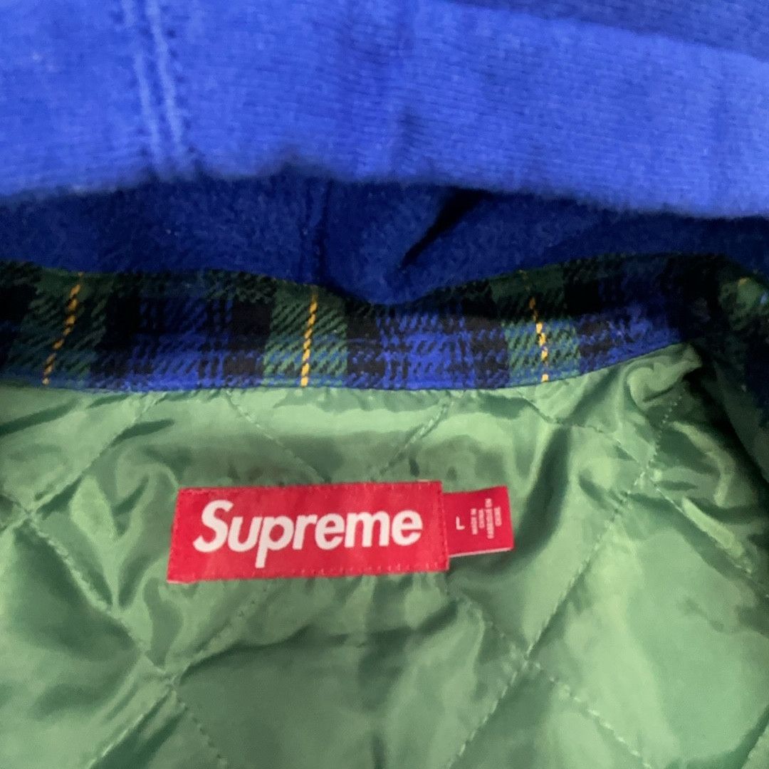 Supreme Supreme Tartan Hooded Flannel Shirt Size L Size US L / EU 52-54 / 3 - 3 Thumbnail
