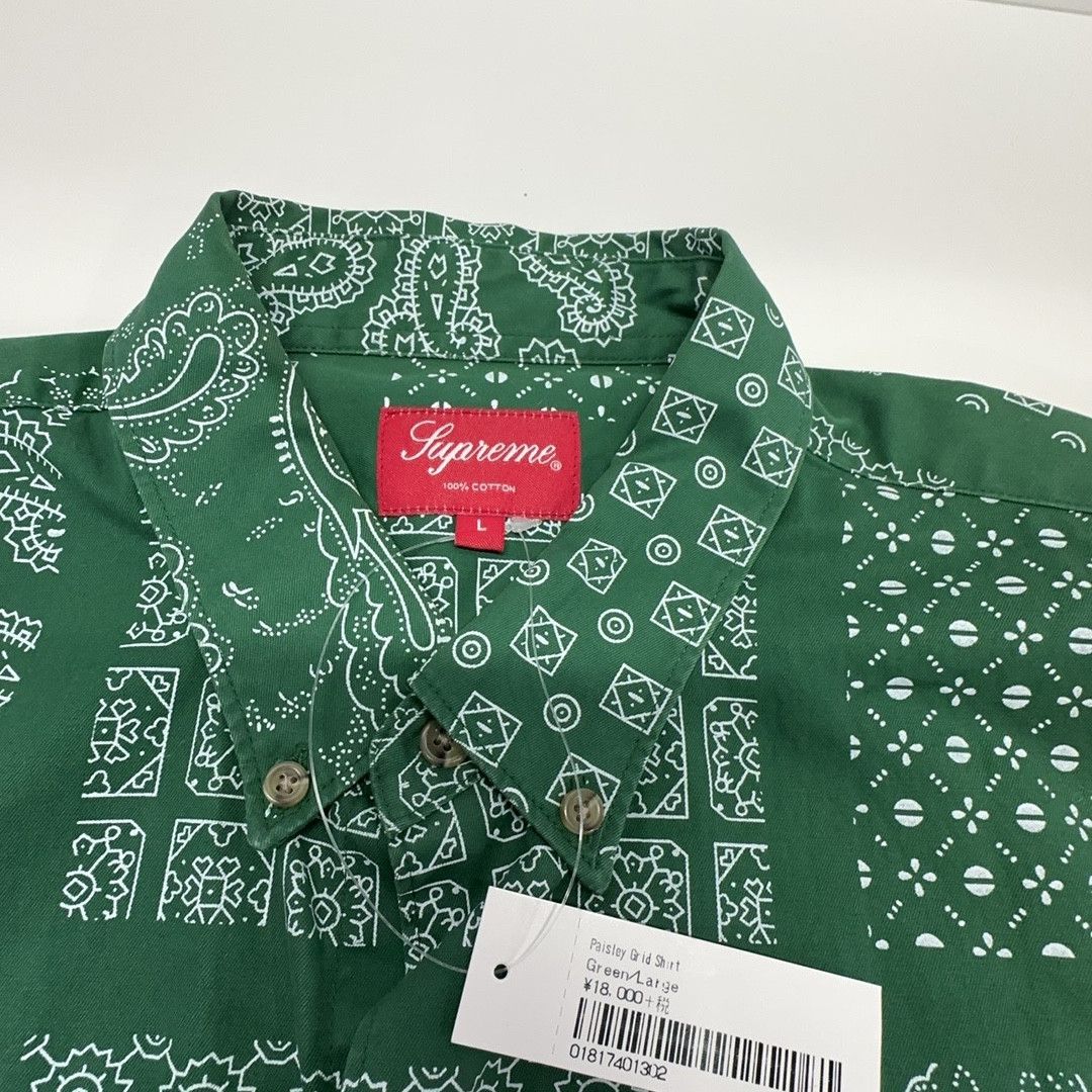 Supreme Supreme Paisley Grid Shirt Size L Size US L / EU 52-54 / 3 - 3 Thumbnail